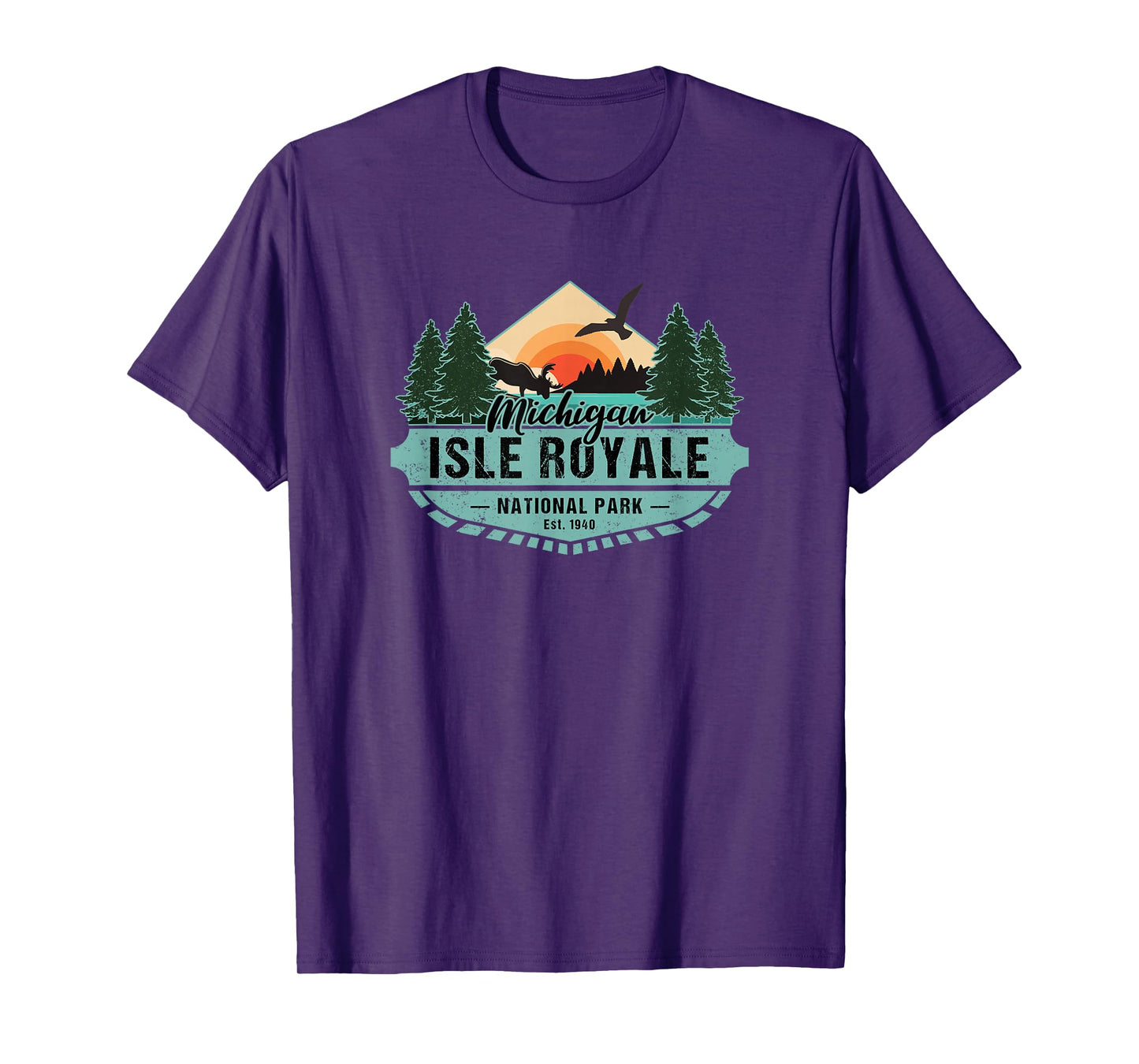 Isle Royale National Park Michigan Hiking Vacation Souvenir T-Shirt