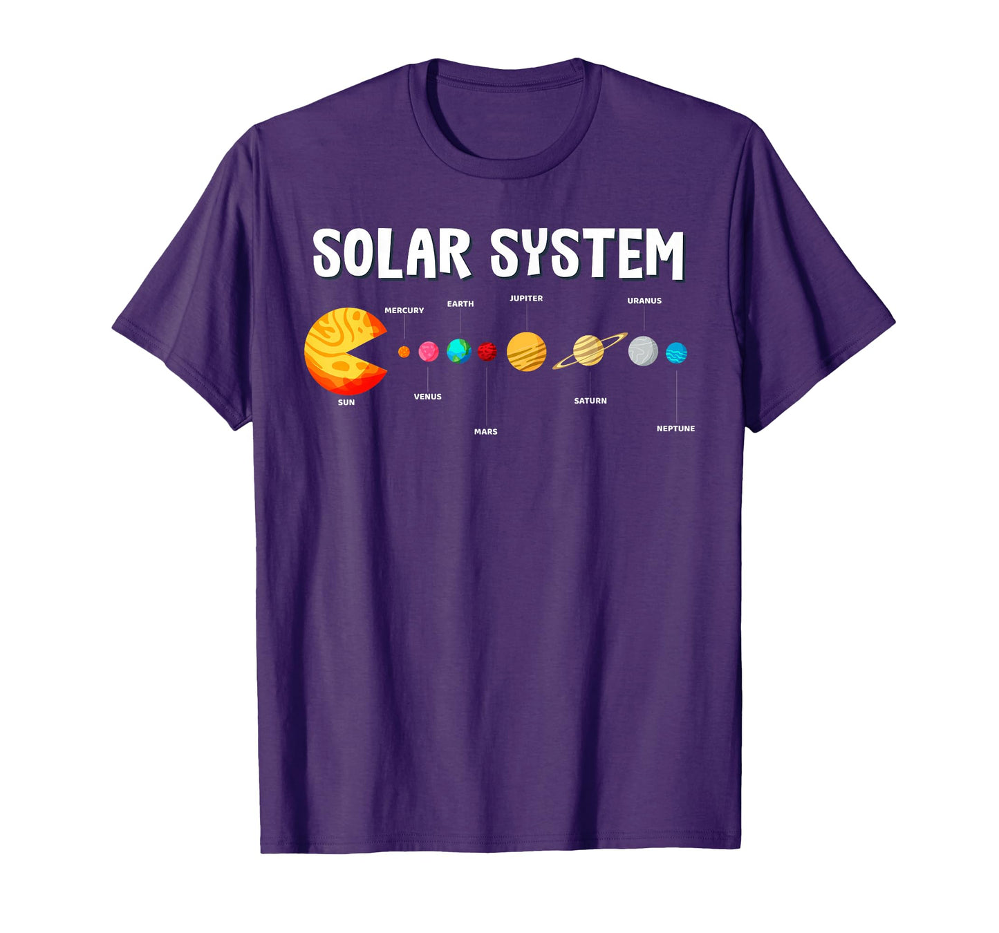 Funny Solar System Astronauts Video Games Teacher Kids 2025 T-Shirt