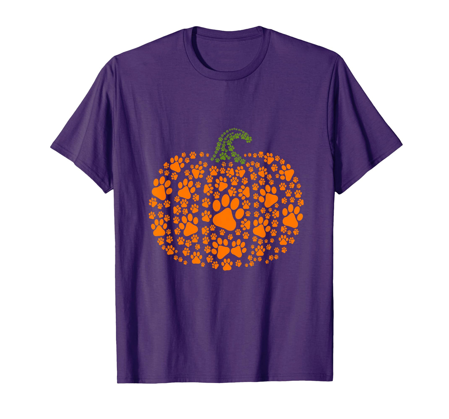 Paw Print Pumpkin Halloween Pet Lover T-Shirt