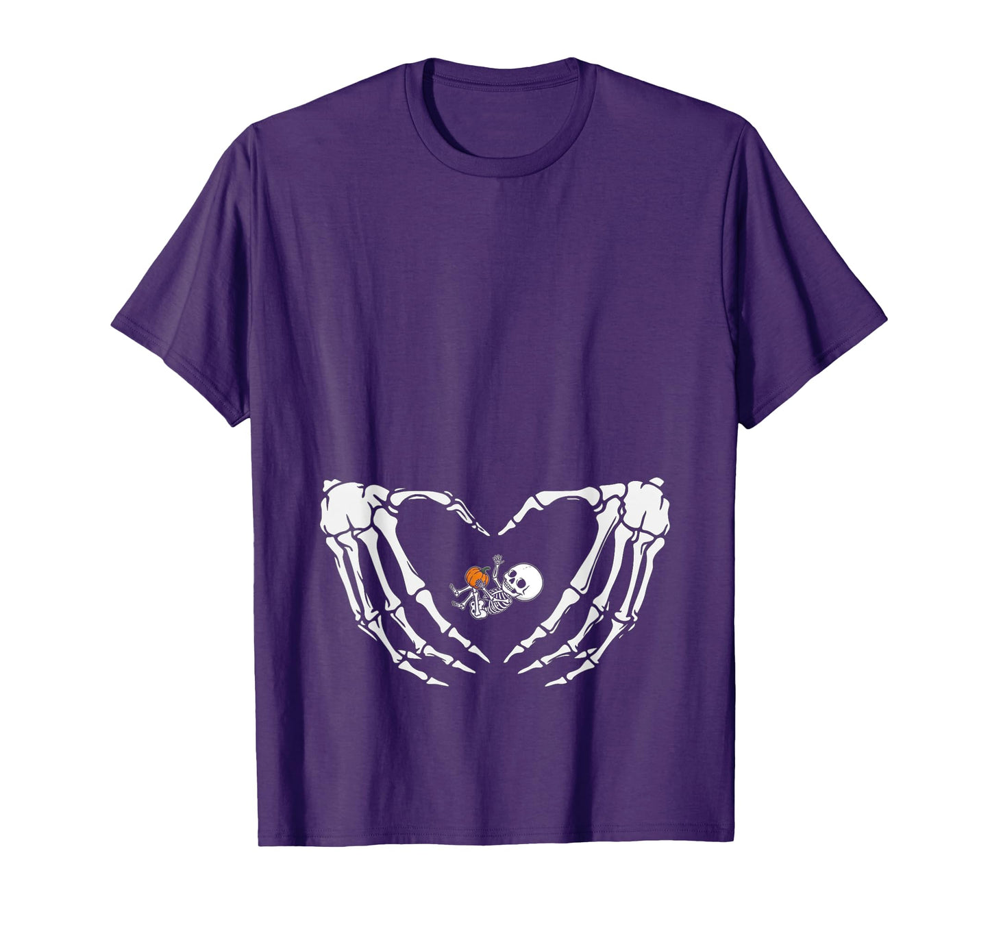 Baby Skeleton Heart Hand Halloween X-ray Pregnancy Spooky T-Shirt