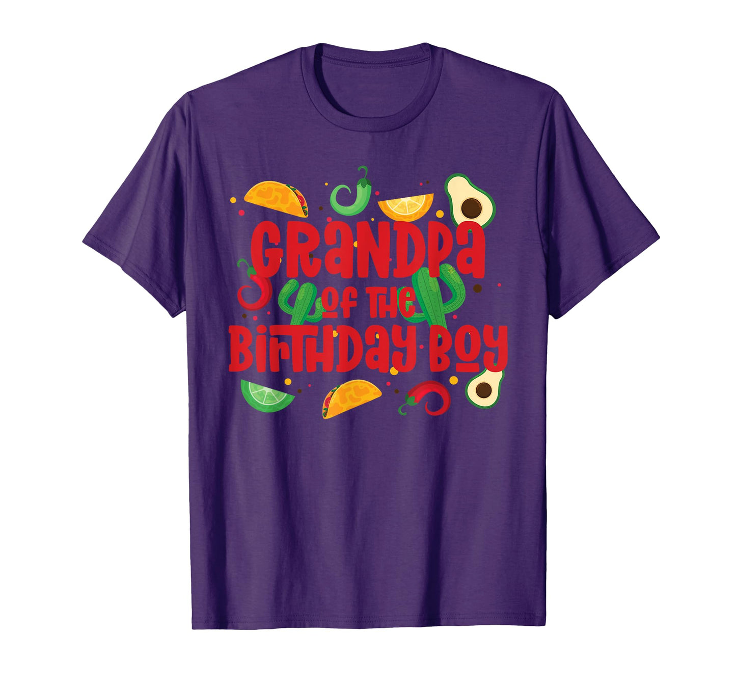 Grandpa Taco Twosday Fiesta Taco Birthday Theme Boy 2yr T-Shirt