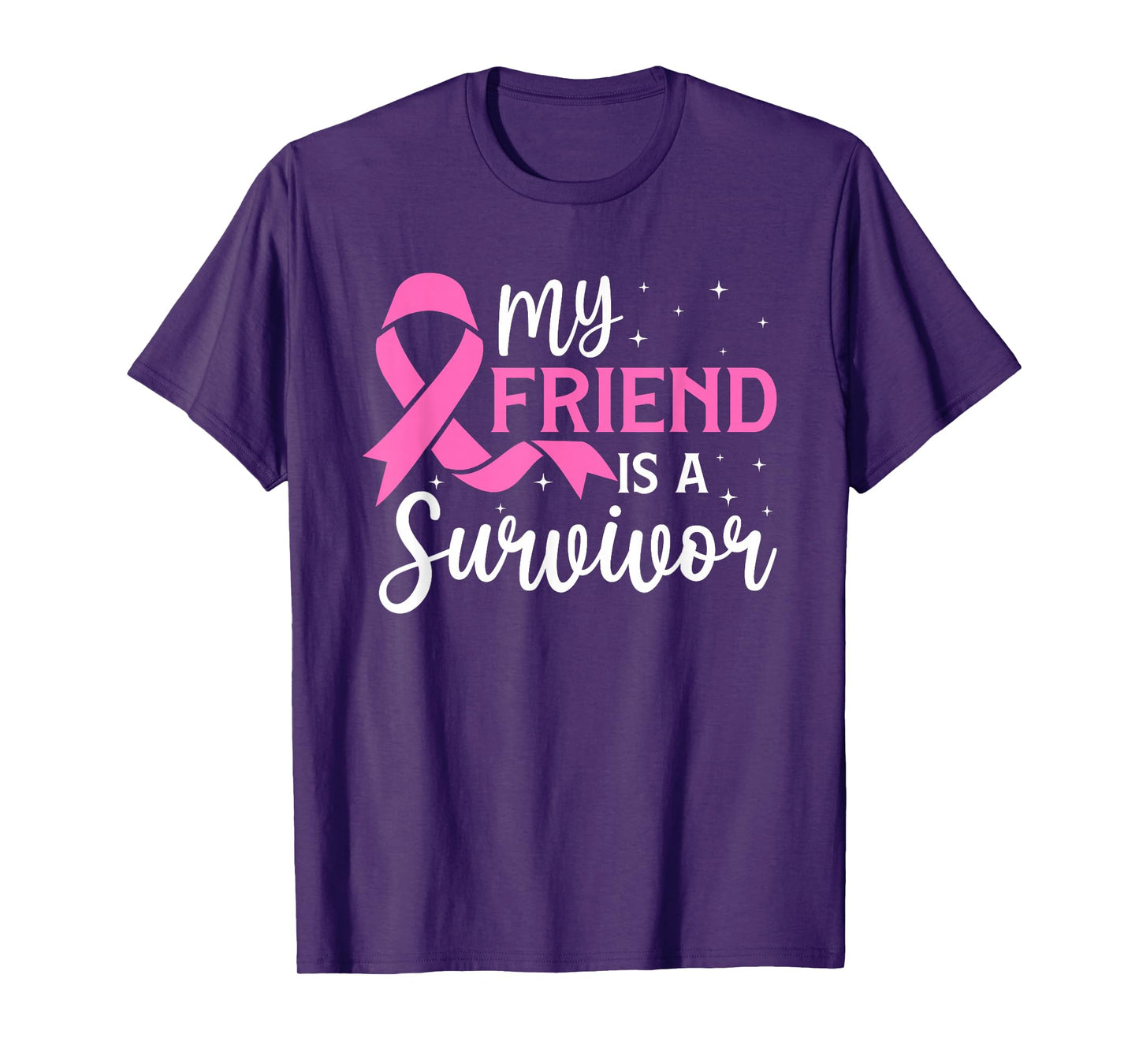 My Friend is A Survivor Breast Cancer Awareness Support T-Shirt