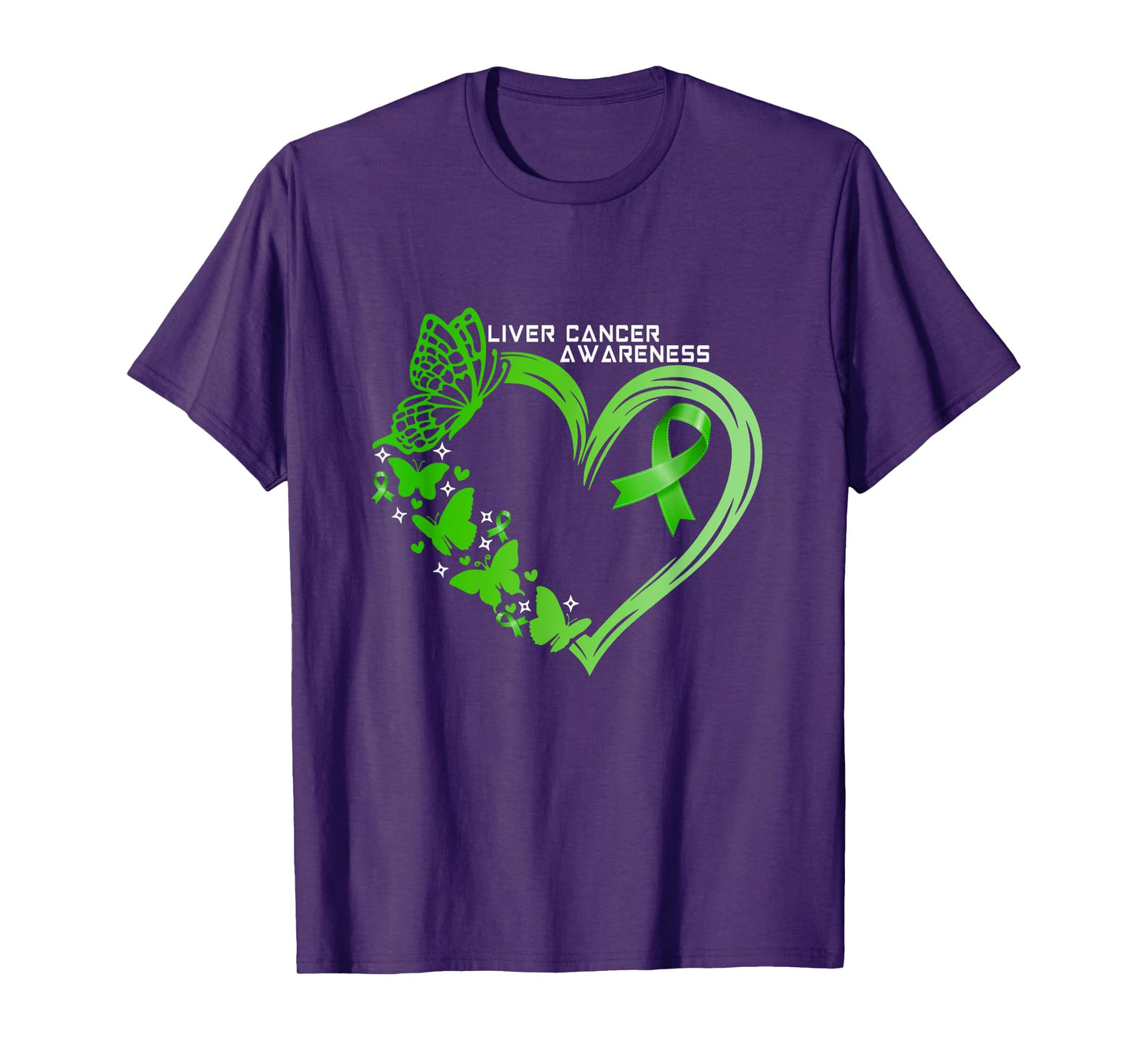 Liver Cancer Awareness Green Ribbon Liver Cancer Warrior T-Shirt