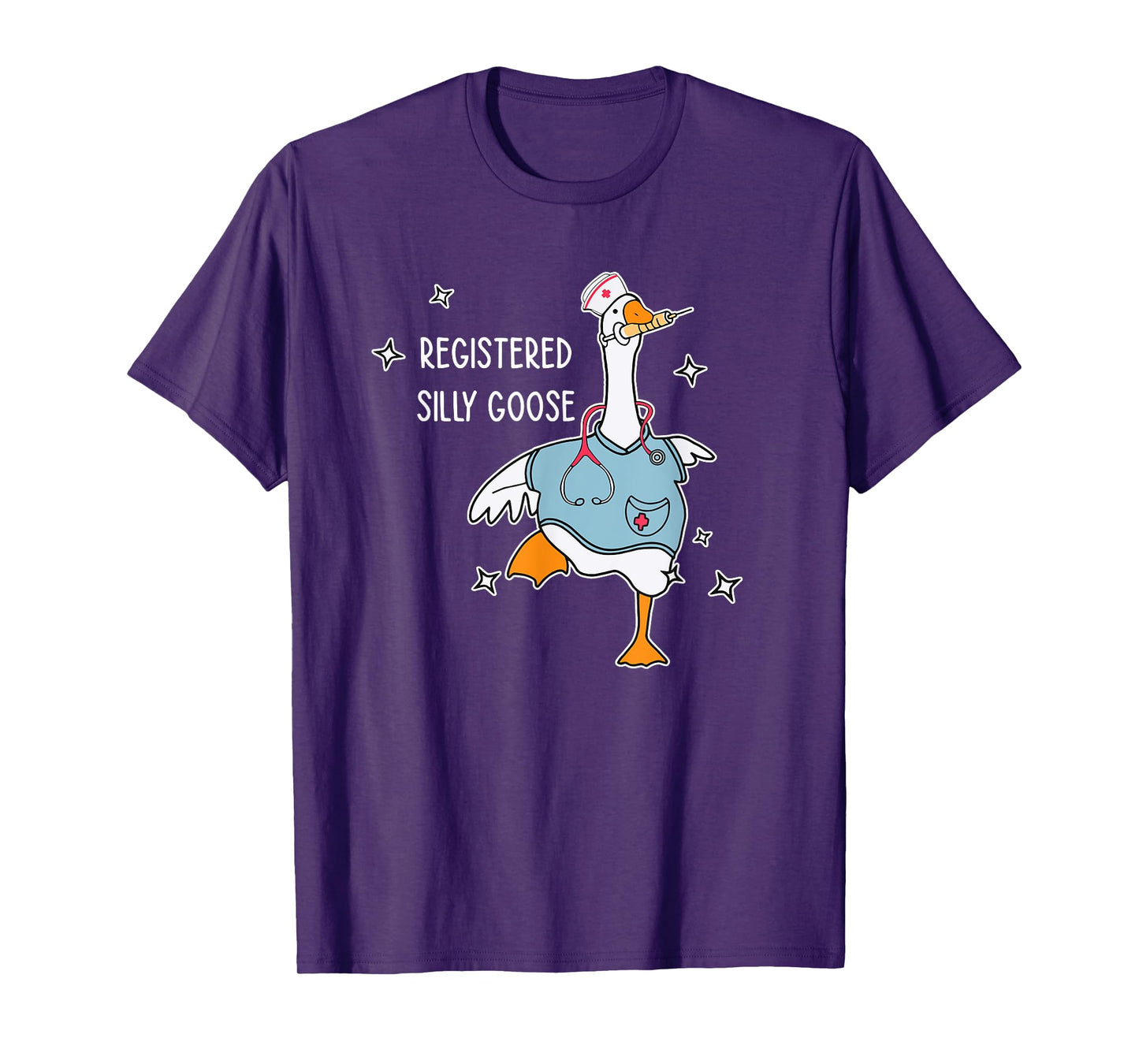 Nurse Registered Silly Goose Nursing School Black X-Small Unisex-Adults Short Sleeve T-Shirt