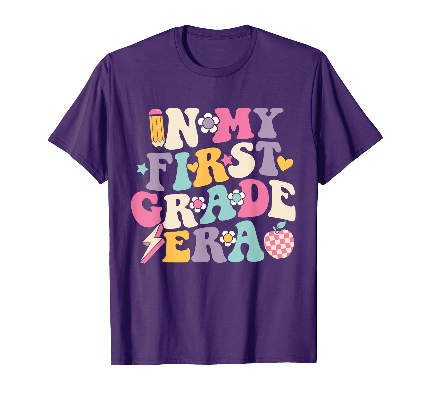 In My First Grade Era Girl Back To School 1st Grade Teacher T-Shirt