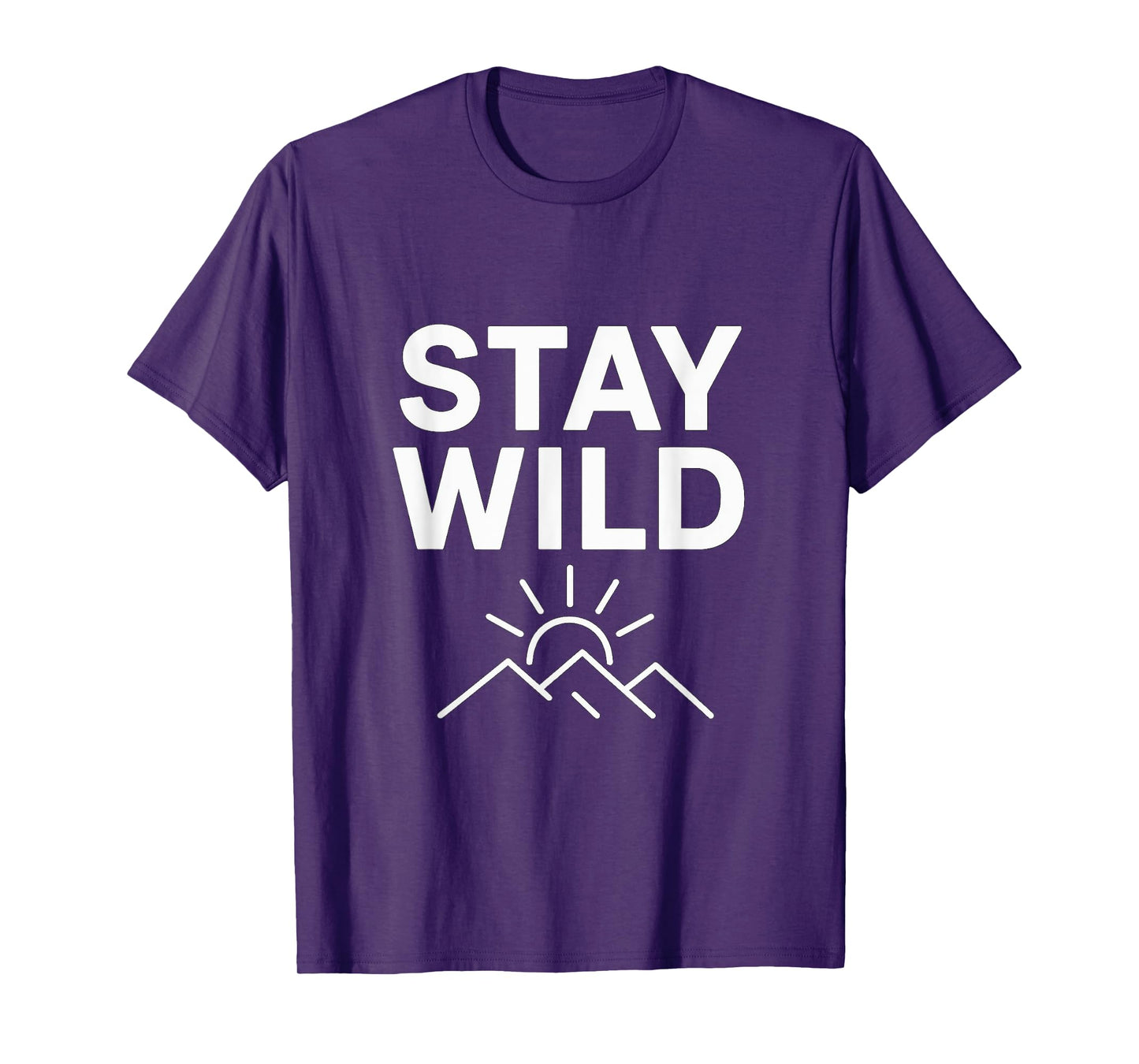 Stay Wild Retro Adventure Minimalist Design T-Shirt