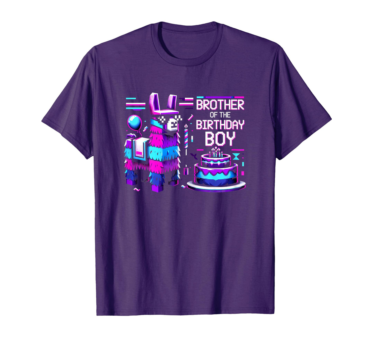 Llama Pinata Brother Of The Birthday Boy Party Family T-Shirt