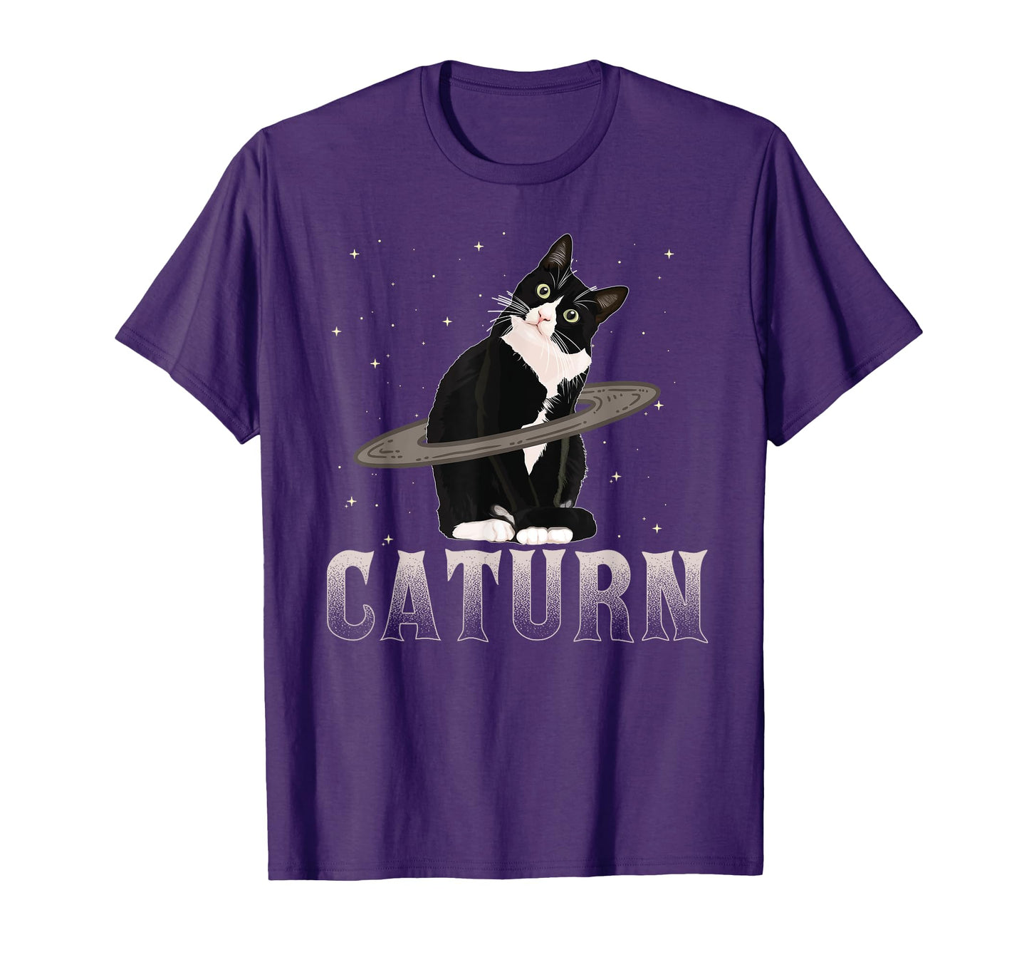 Caturn T-Shirt Cat Mom Cat Dad Space Cat Shirt T-Shirt for Men Women Kids