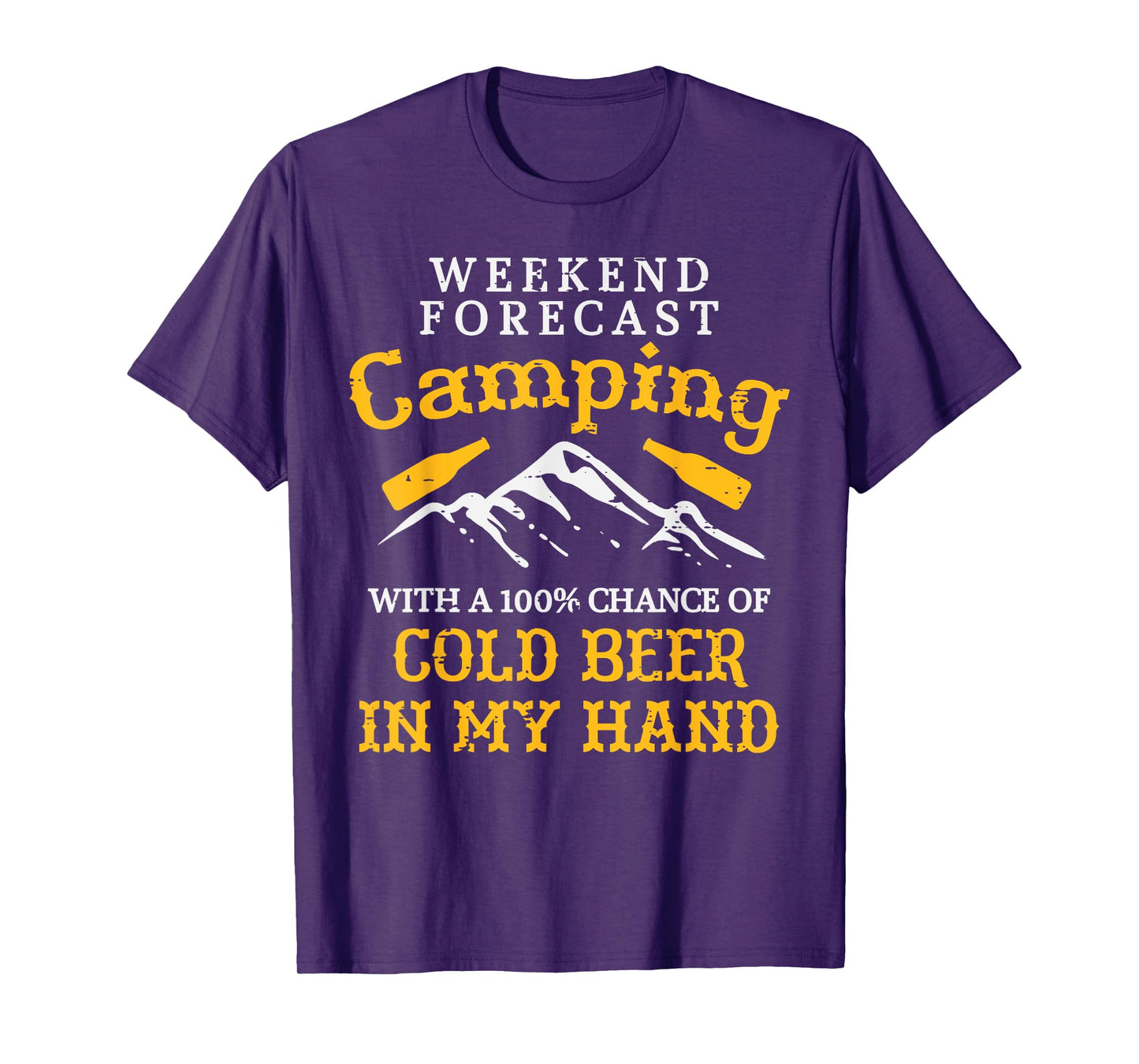 Weekend Forecast Camping Funny Camp Camper Dad Men T-Shirt