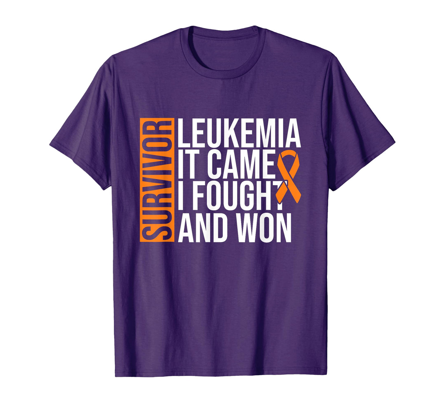 Survivor Leukemia Came Fought Won Leukemia Awareness Cancer T-Shirt