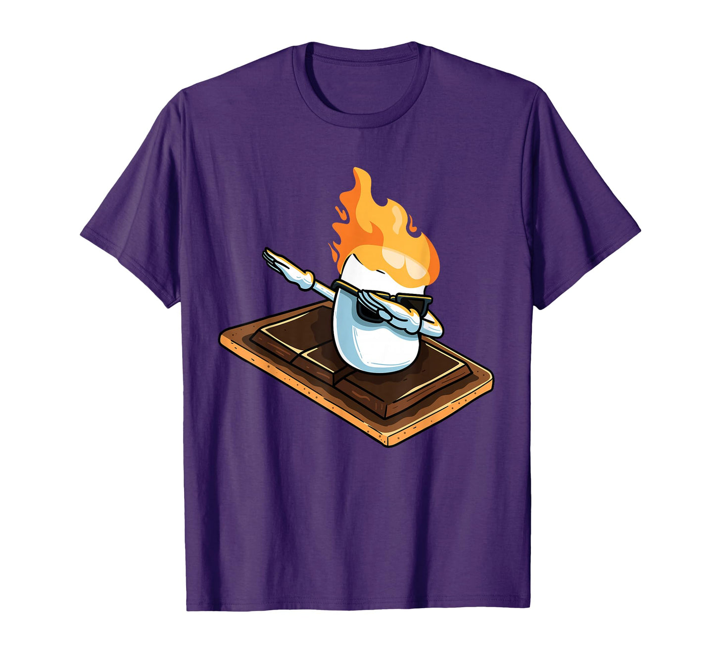 Dabbing Marshmallow Funny Smores Camping Dab Camper Gifts T-Shirt