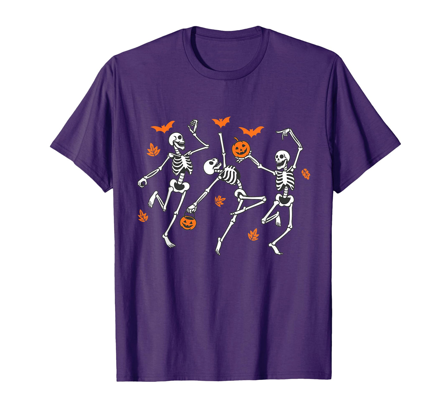 Skeleton Dancing Under The Moon Funny Happy Halloween T-Shirt