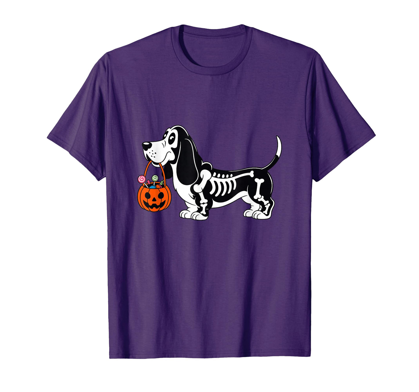 Funny Skeleton Basset Hound Halloween Basset Hound Dog Mom T-Shirt