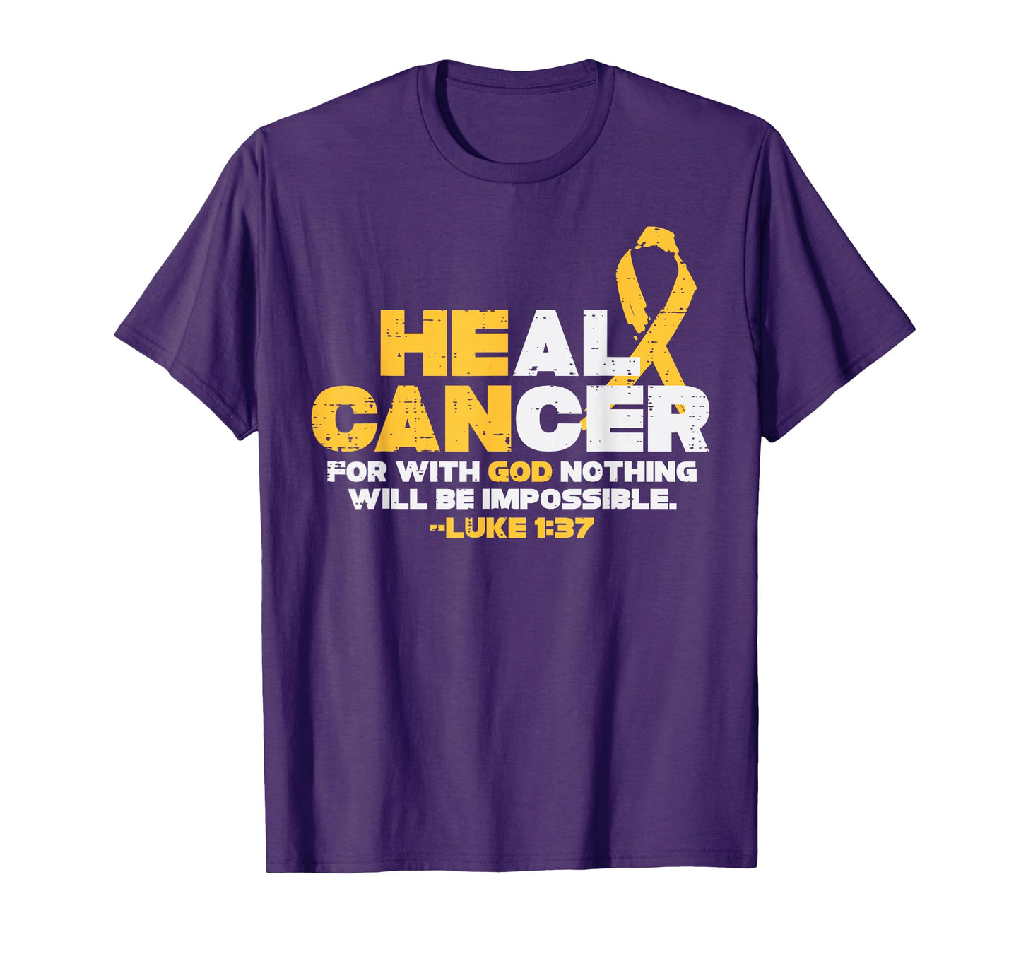 He Can Heal Childhood Cancer Awareness God Chiristian Kids T-Shirt