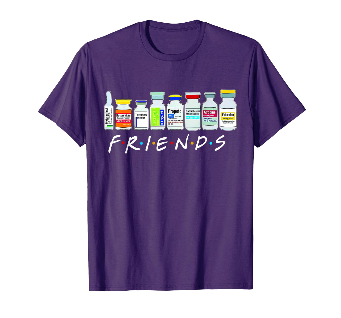 Nurse Friends ICU Propofol Crna ICU Critical Care Nurse Tee - Black, Small - Women's T-Shirt