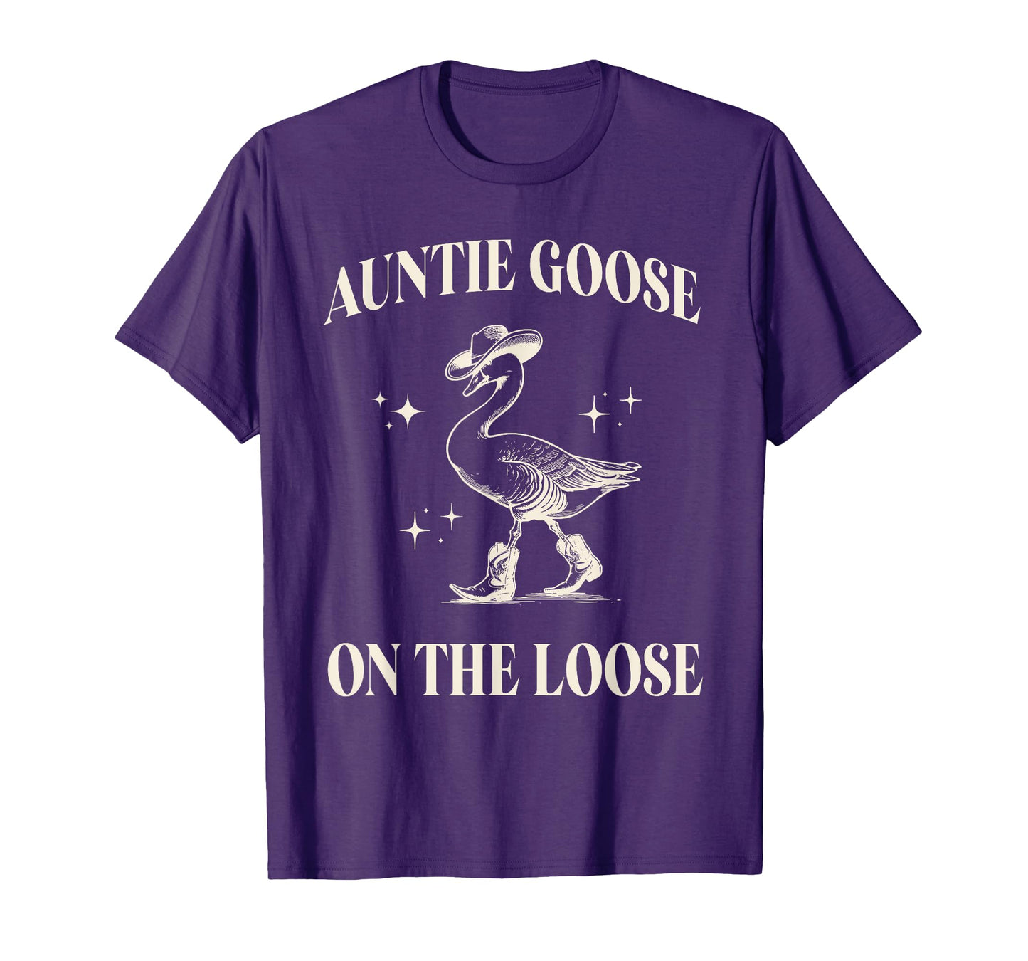 Classic Funny Auntie Goose On The Loose Silly Mothers Day T-Shirt