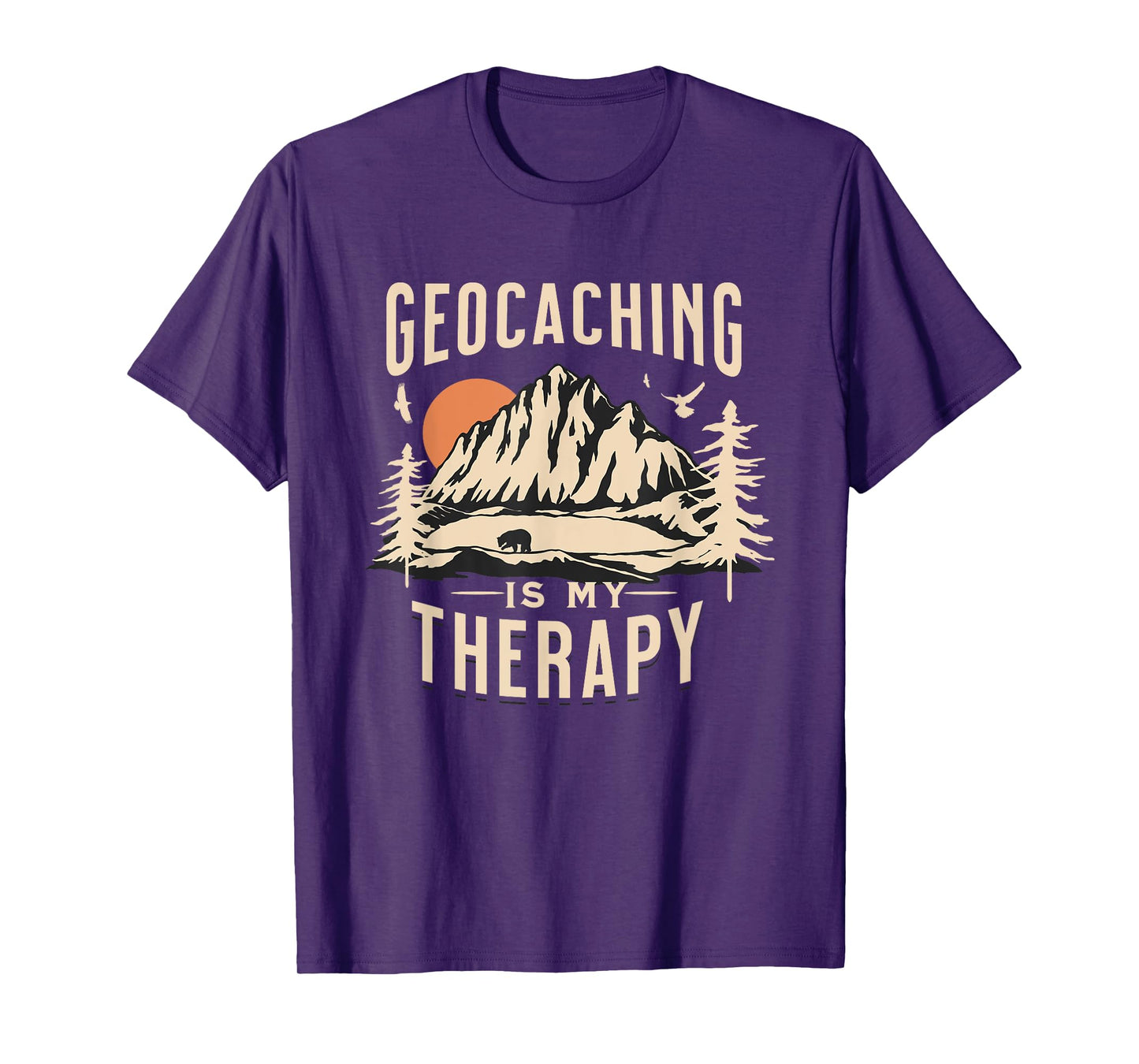 Geocaching Therapy Funny Geocache Lover Men Women Adults T-Shirt