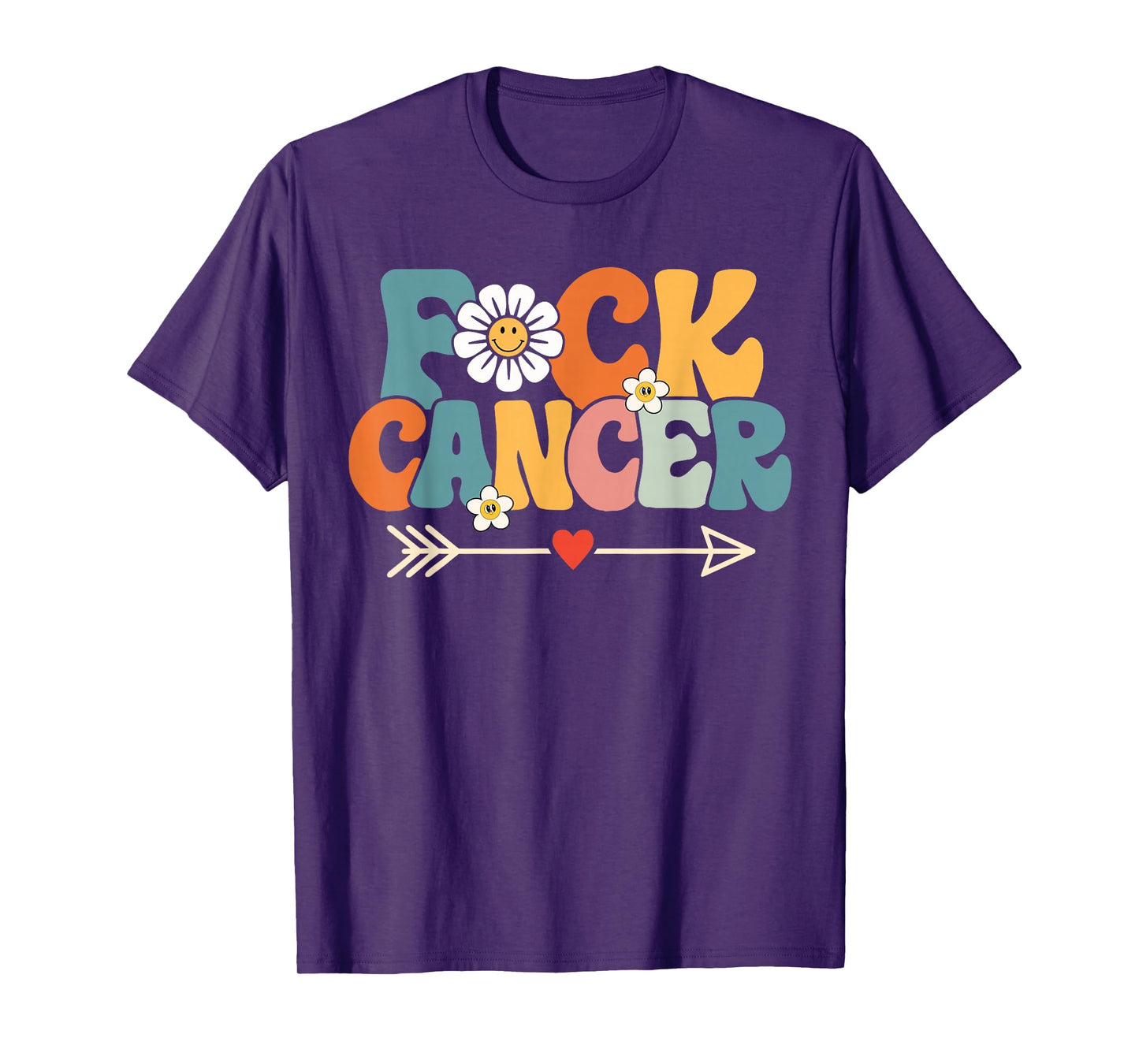 Groovy Fuck Cancer, I Hate Cancer, Breast Cancer Awareness T-Shirt