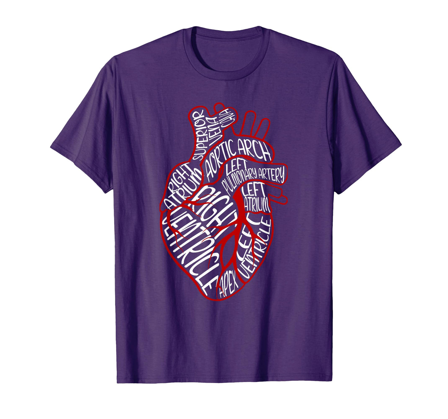 Anatomical Heart Medical Parts of Heart For Cardiologist T-Shirt