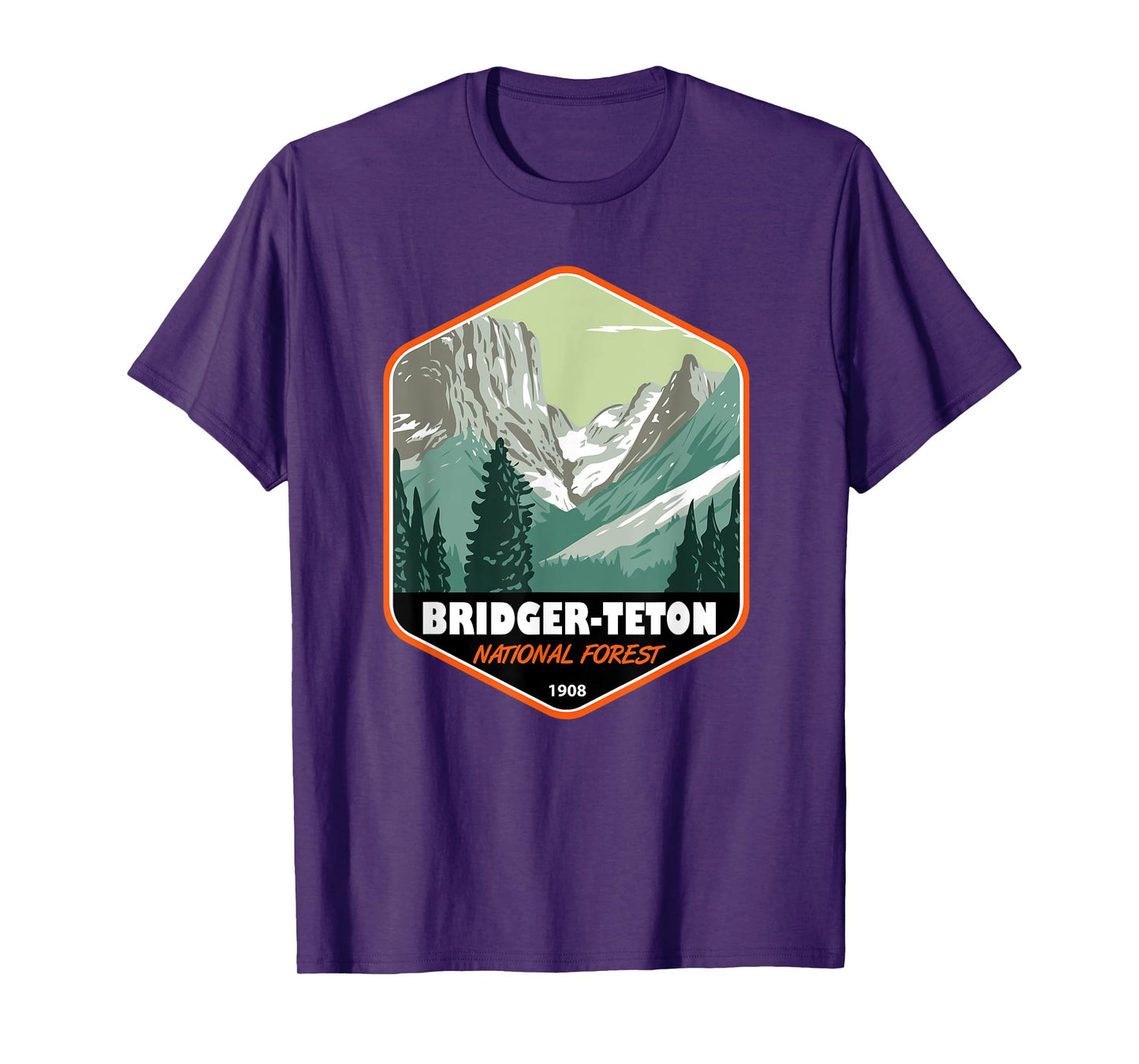 Bridger Teton National Forest Continental Divide Badge T-Shirt