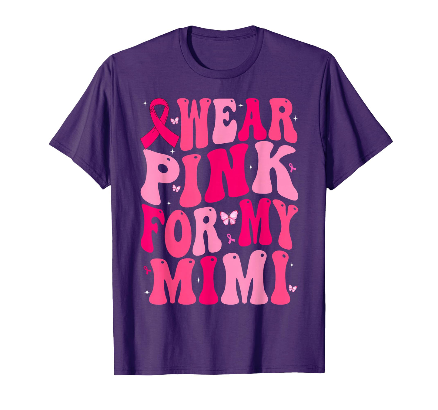 I Wear Pink For My Mimi Support Breast Cancer Awareness T-Shirt