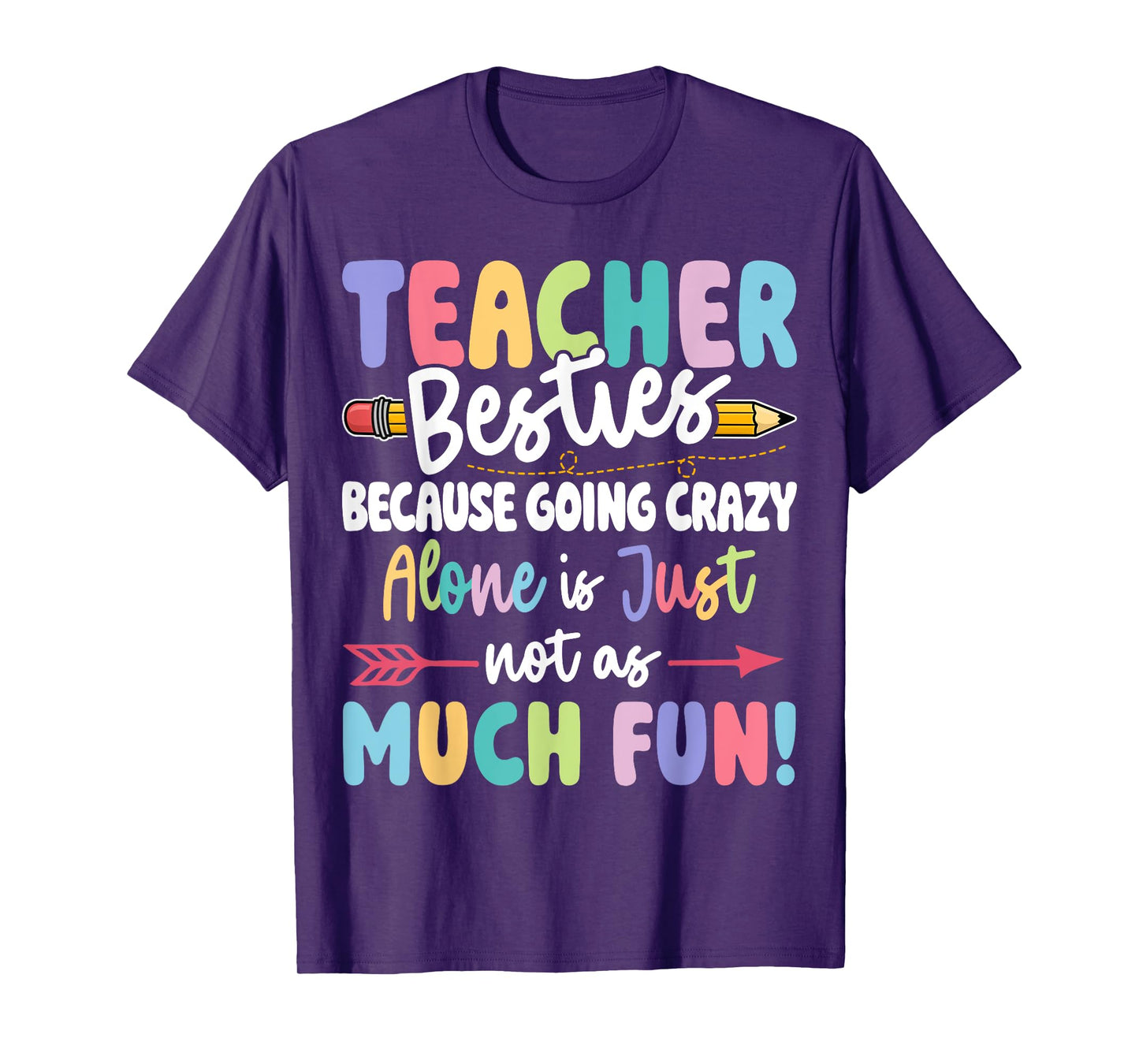 Teacher Besties Funny Matching Teacher Besties T-Shirt
