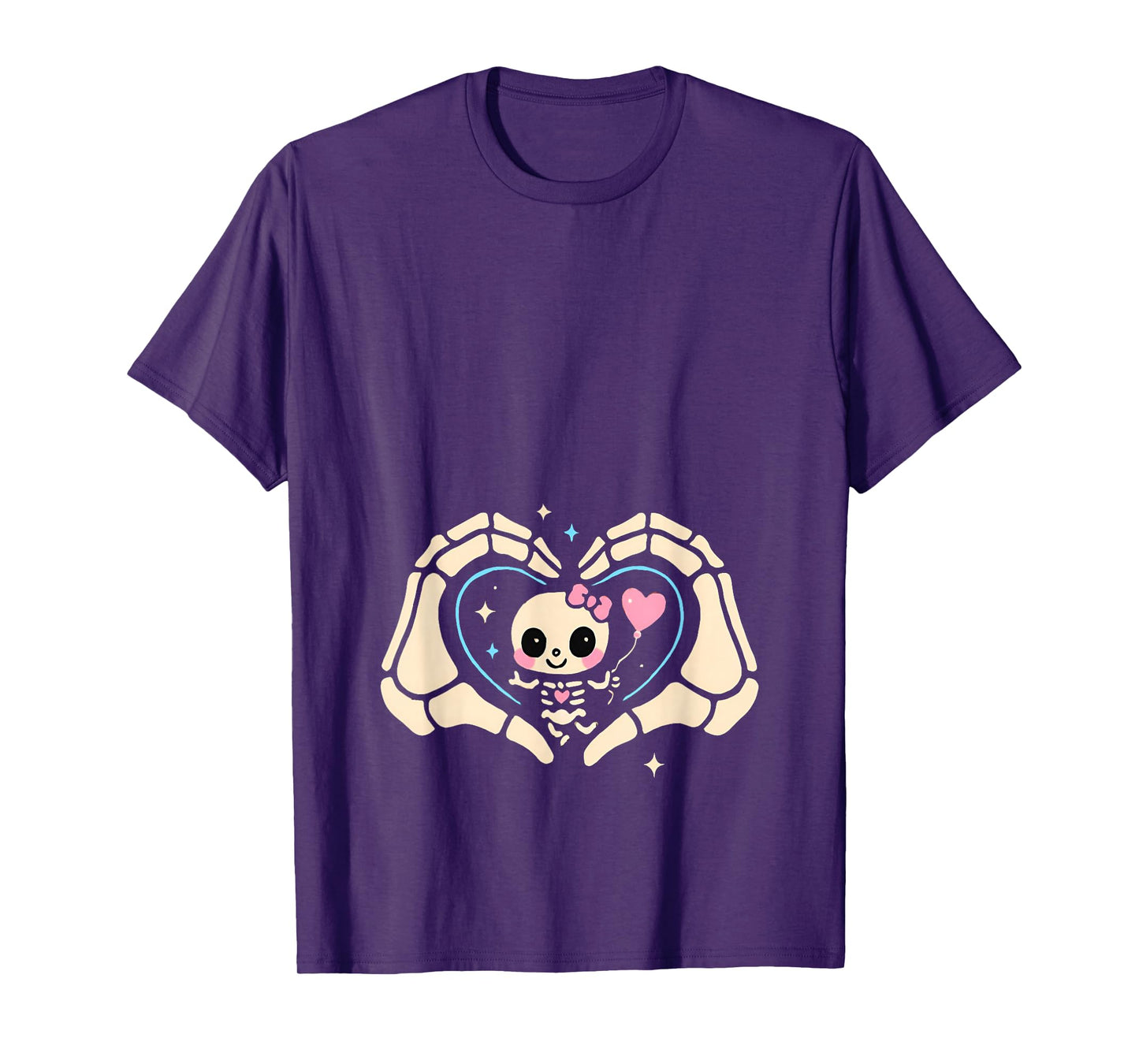 Happy Halloween Pregnant Baby Skeleton Spooky Season New Mom T-Shirt