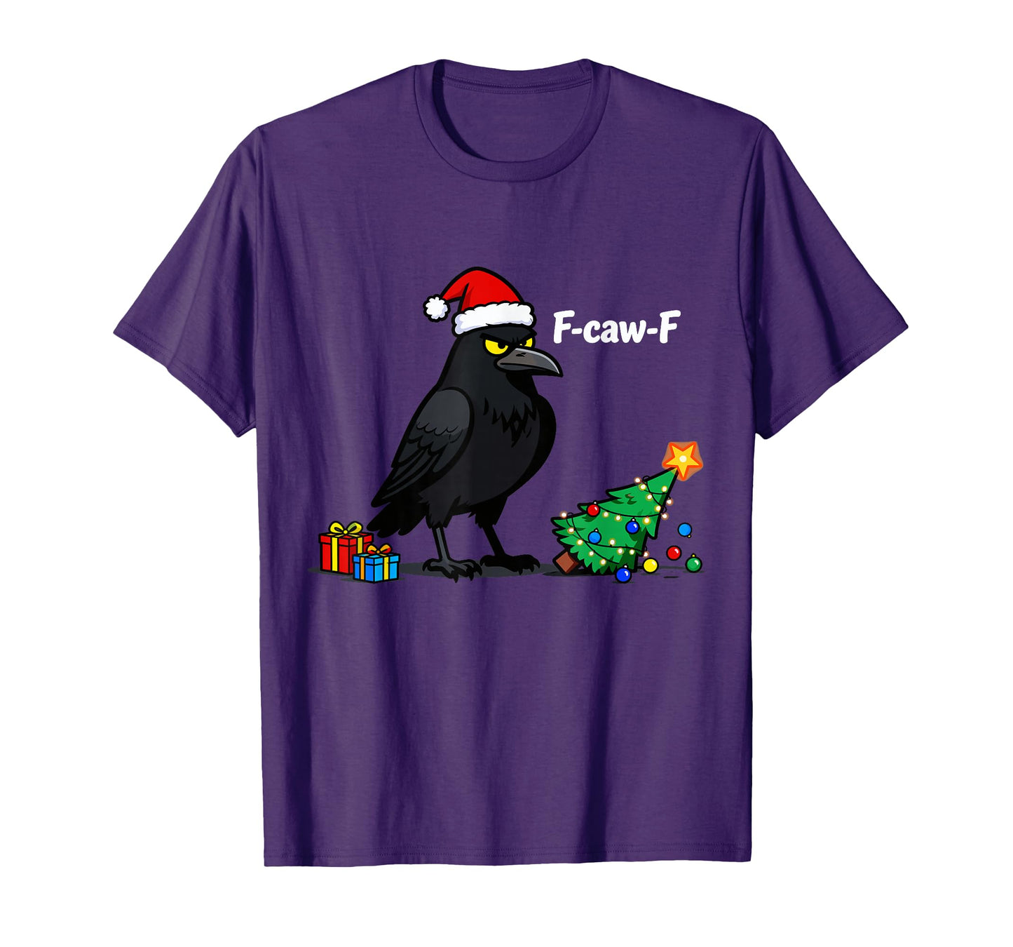 F-caw-F Christmas Crow Funny X-mas Holiday Raven T-Shirt
