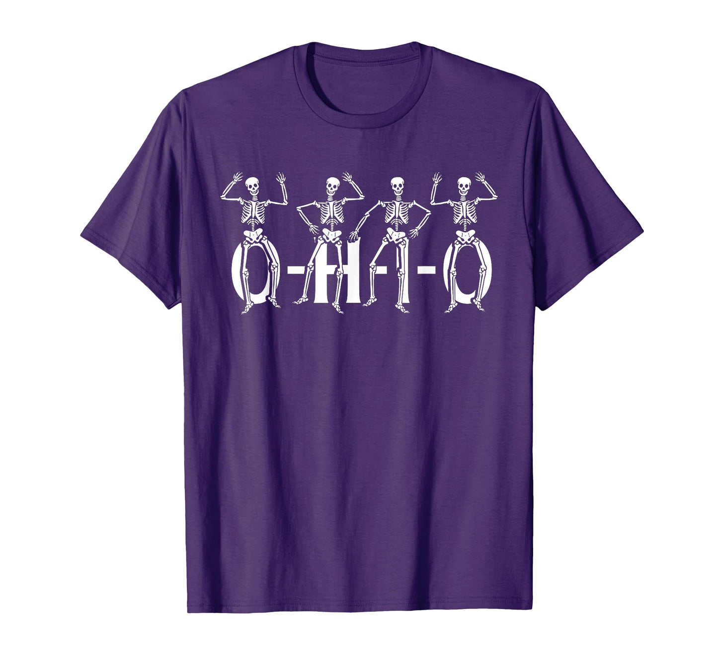 Funny O-H-I-O State Skeleton Ohio Halloween Vintage Vibe Fun T-Shirt