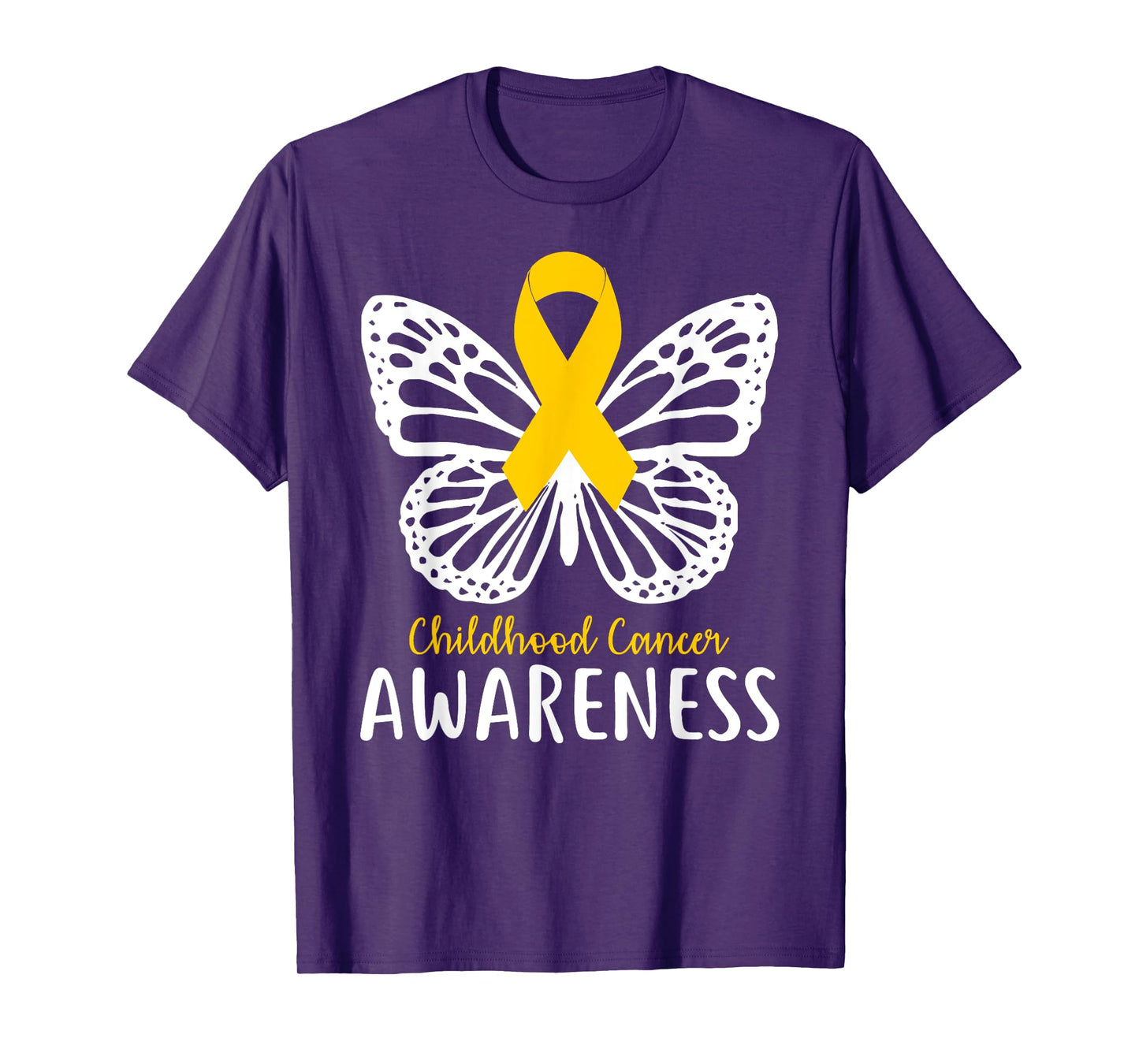 Pediatric Cancer Awareness Childhood Gifts Butterfly T-Shirt