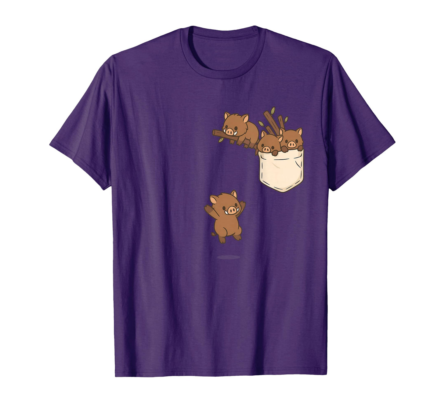 Funny Boar Cute Playing T-Shirt