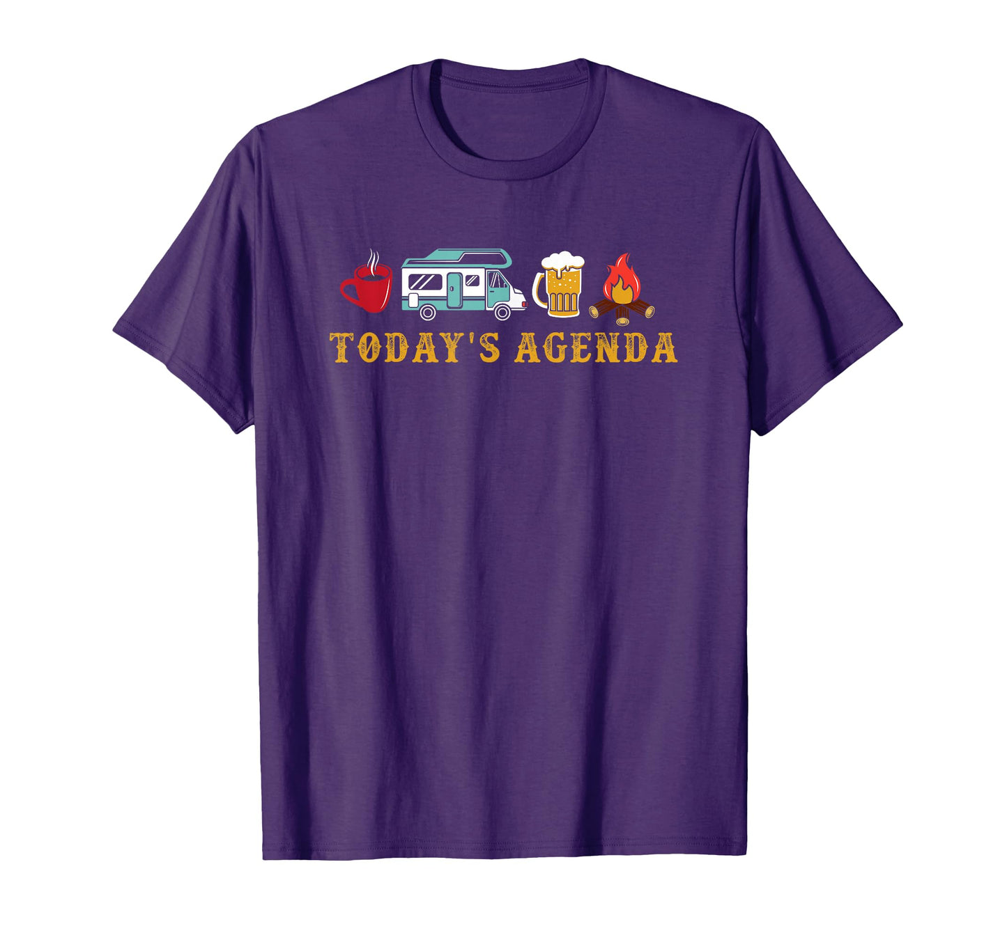 RV Camping Lover Agenda T-Shirt