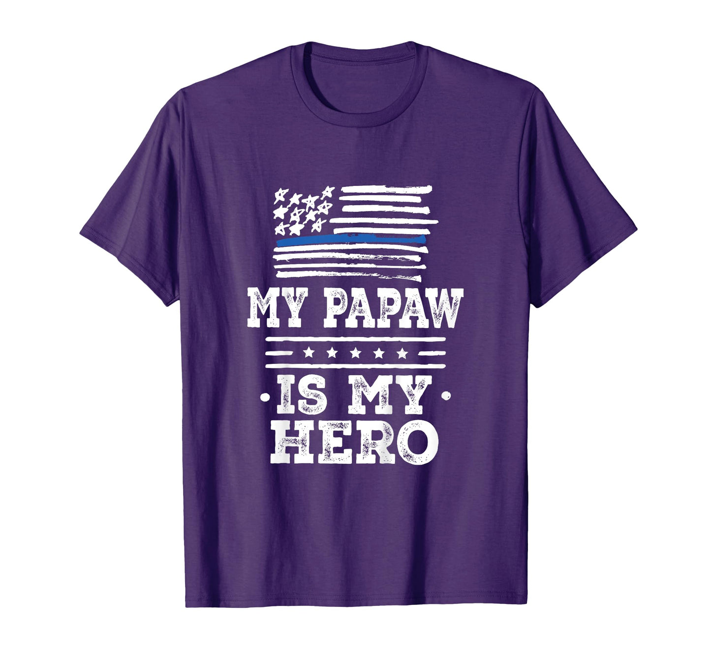 Kids Police Officer Papaw is my Hero T-Shirt