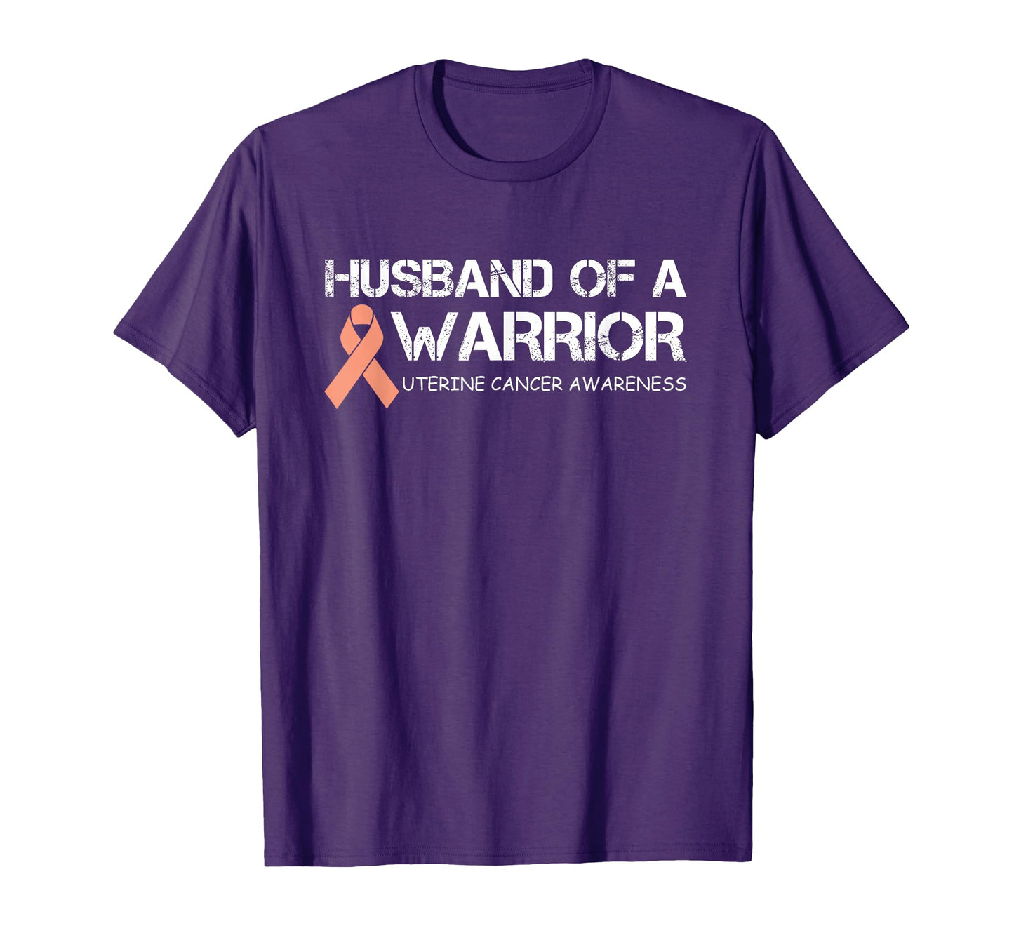 Husband Of A Warrior Uterine Cancer Awareness T-Shirt
