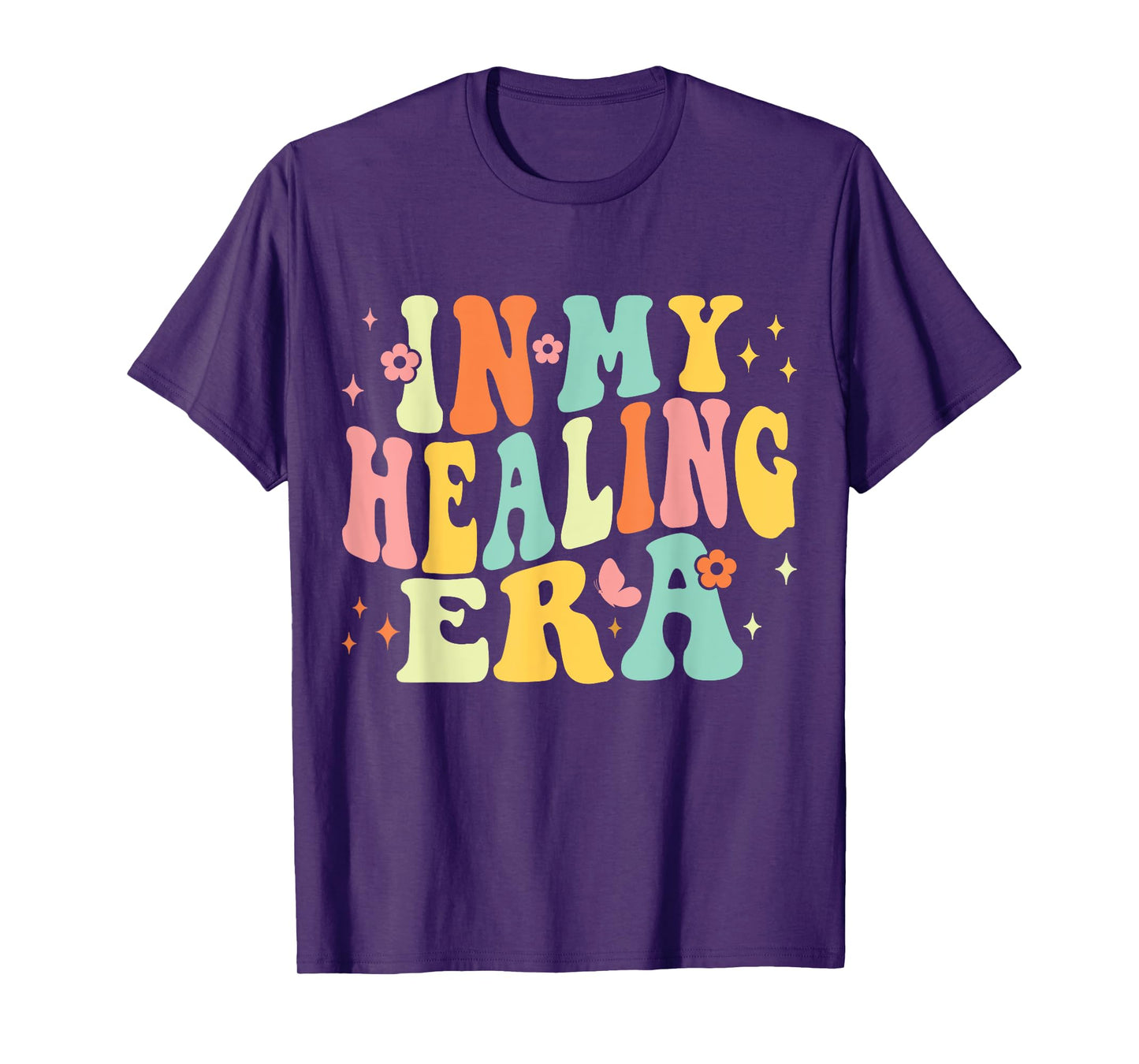 In My Healing Era Groovy Retro Mental Health Awareness Month T-Shirt
