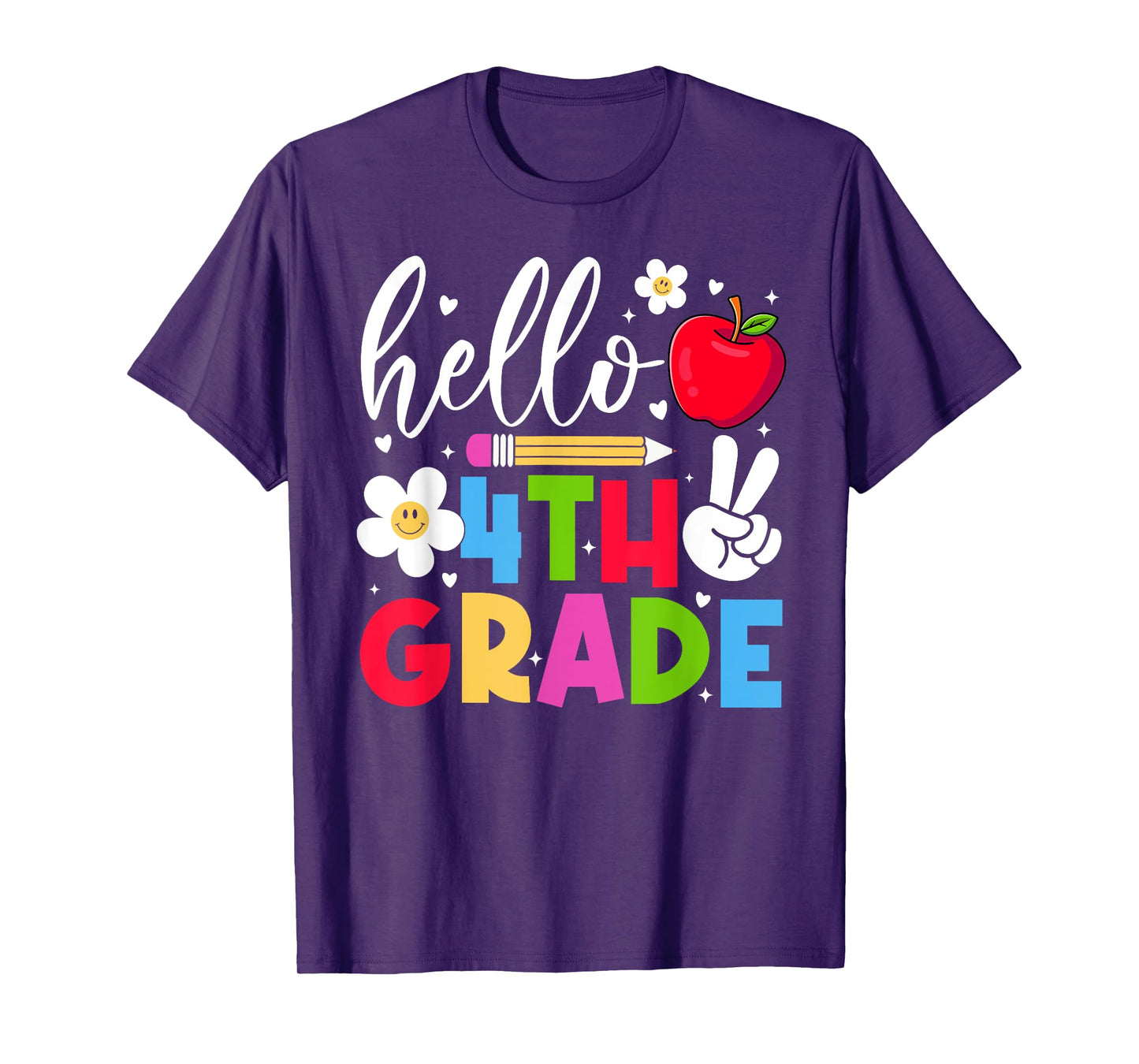 Back To School Hello Fourth Grade Team 4th Grade Boy Girl T-Shirt