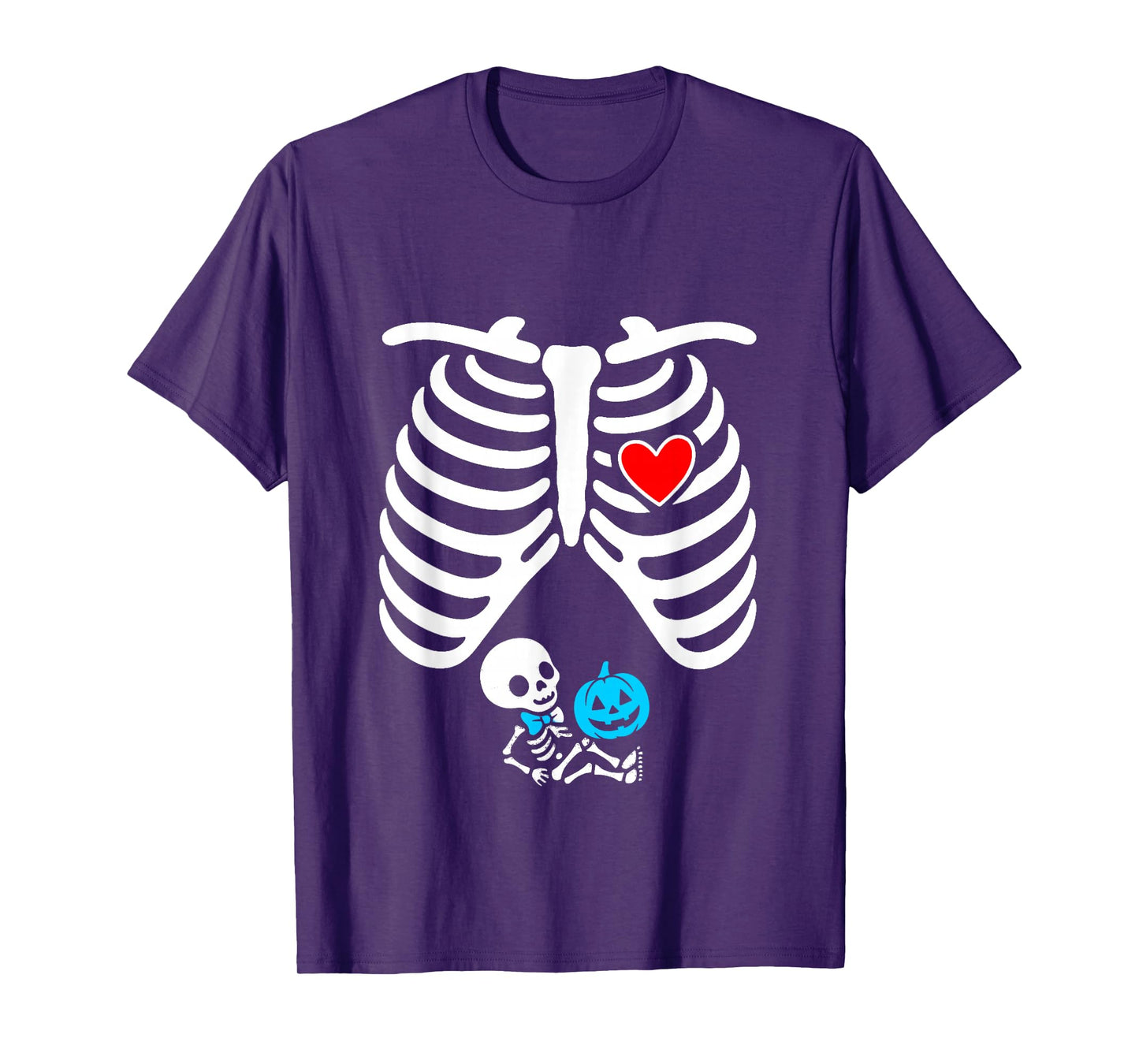 Halloween Skeleton Baby Boy Pregnancy Announcement T-Shirt