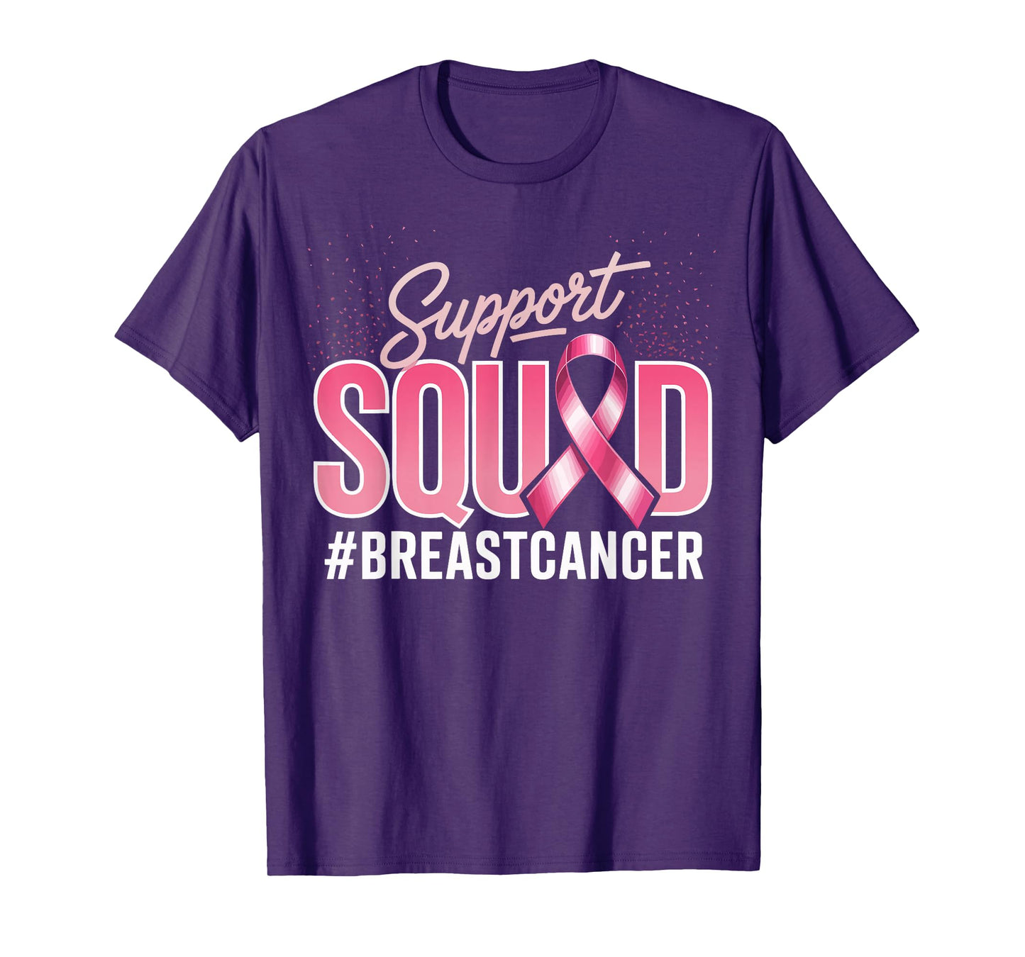 Support Squad Breast Cancer Awareness Month Pink Ribbon T-Shirt