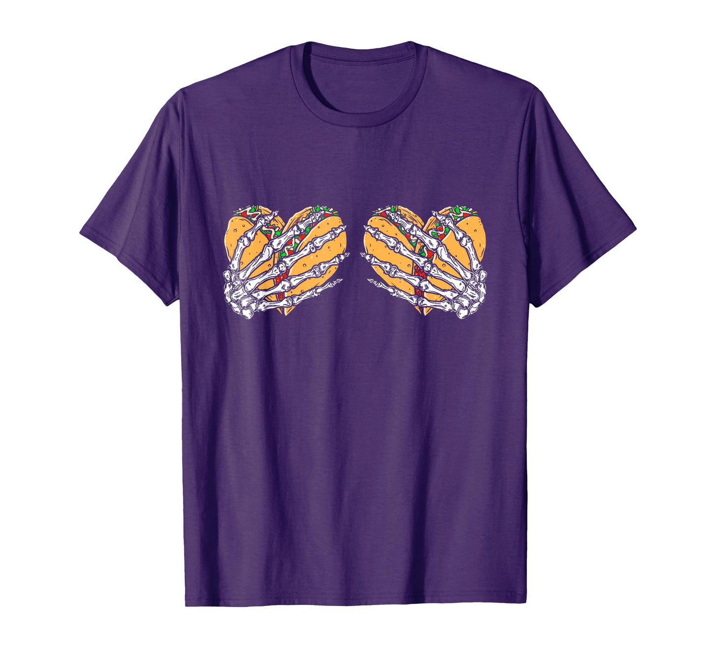 Funny Cinco De Mayo Taco Boobs Skull Hands T-Shirt