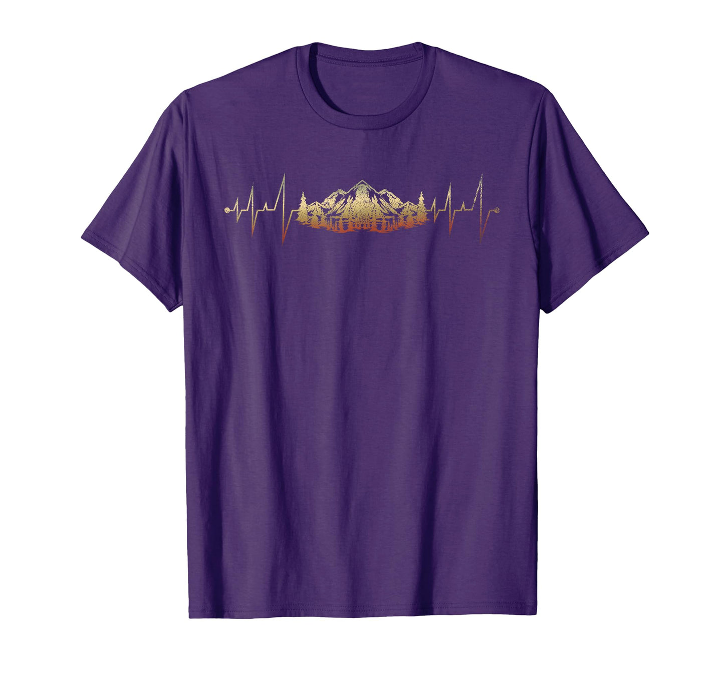 Hiker Heartbeat Nature Mountain Hiking Hobby Gift Hiking T-Shirt