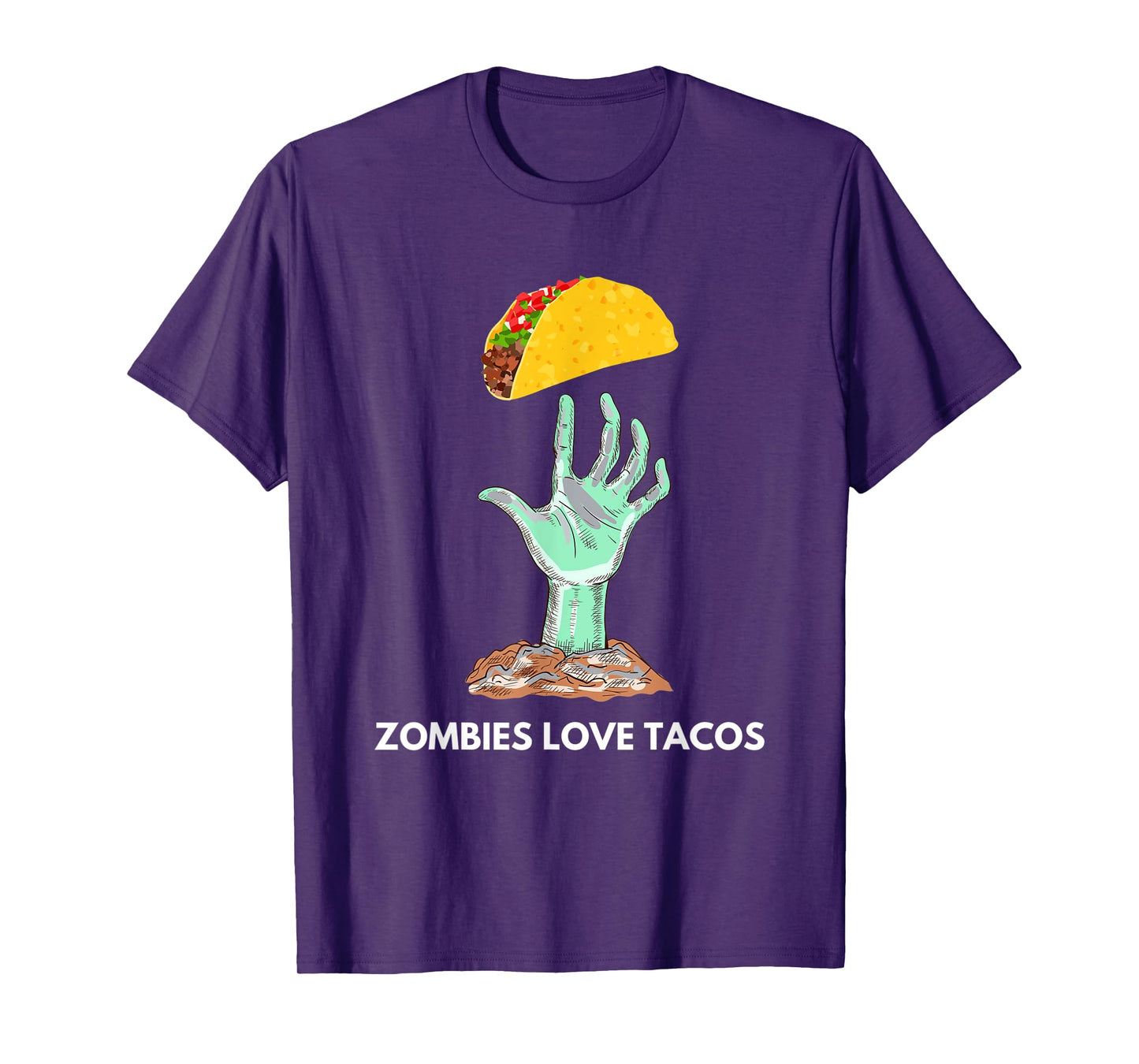 Zombies Love Tacos Funny Apparel T-Shirt