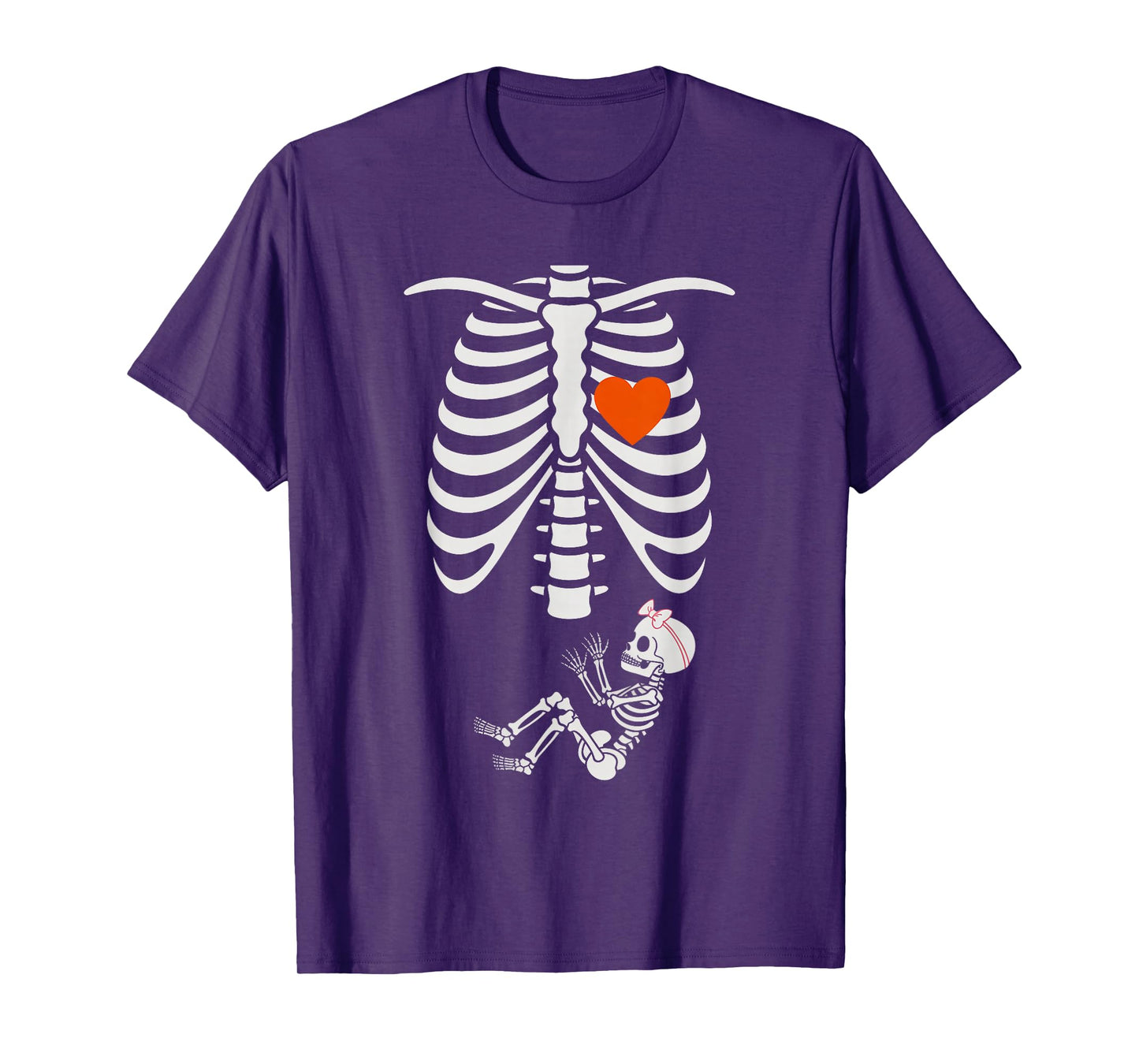 Baby Shower Skeleton Halloween Pregnancy Annoucement Girls T-Shirt