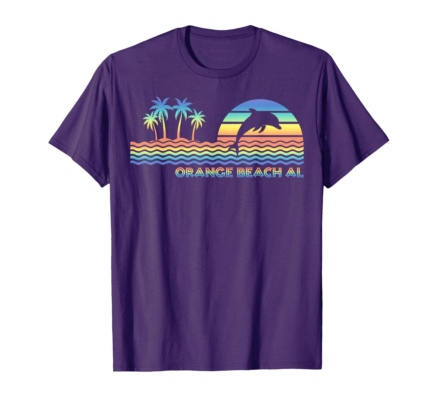 Vintage Orange Beach AL Retro Dolphin Lover Souvenir T-Shirt