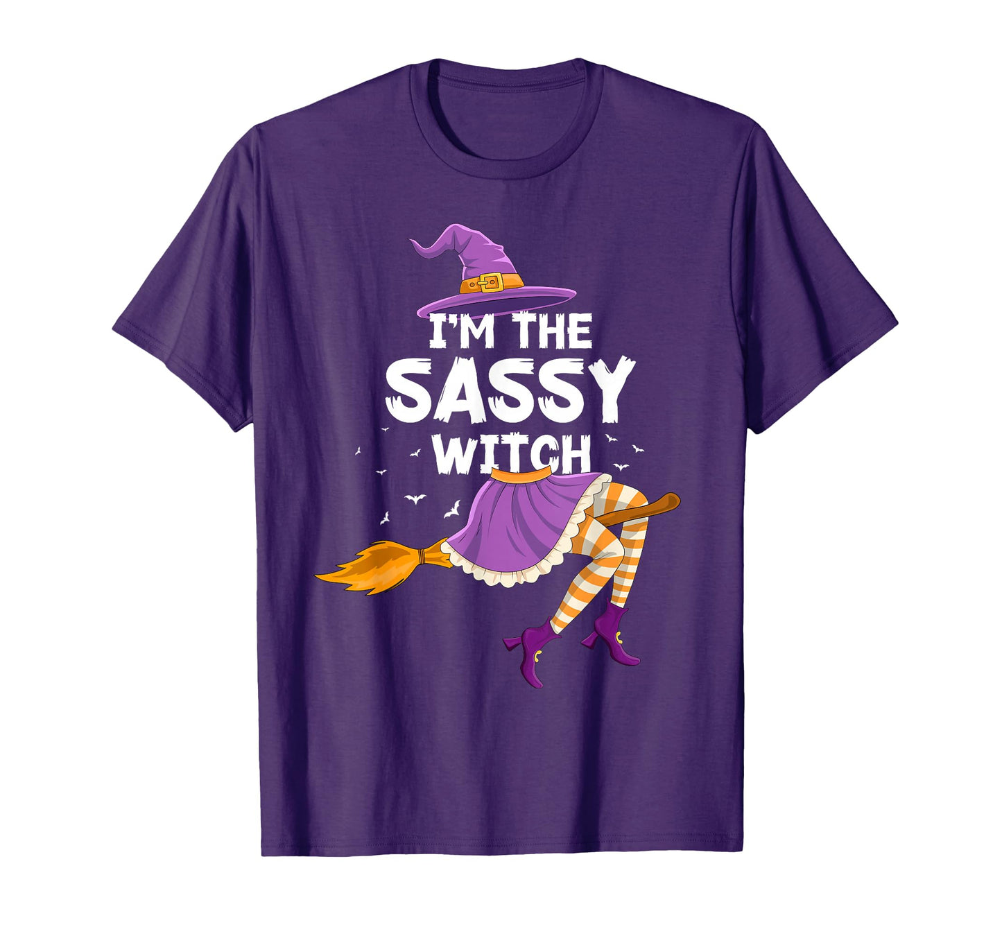Matching Family I'm The Sassy Witch Halloween Girls Women T-Shirt
