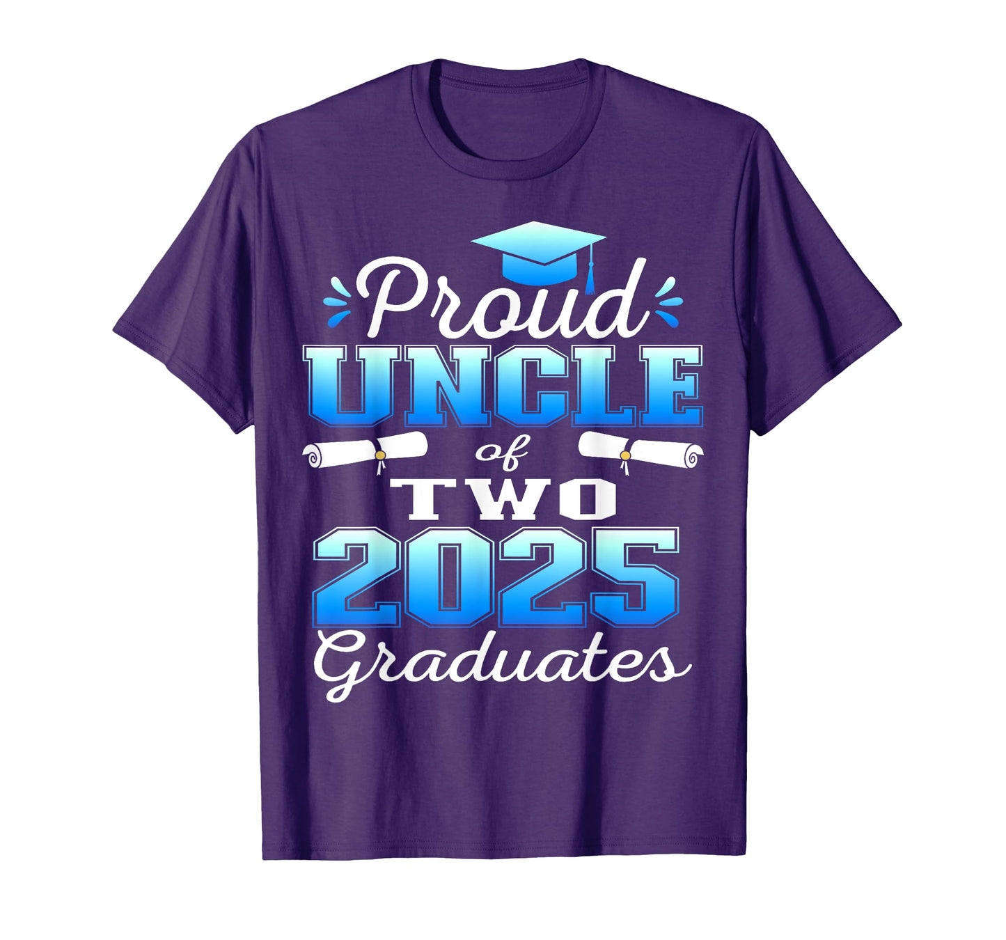 Proud Uncle of Two 2025 Graduates Graduation family T-Shirt
