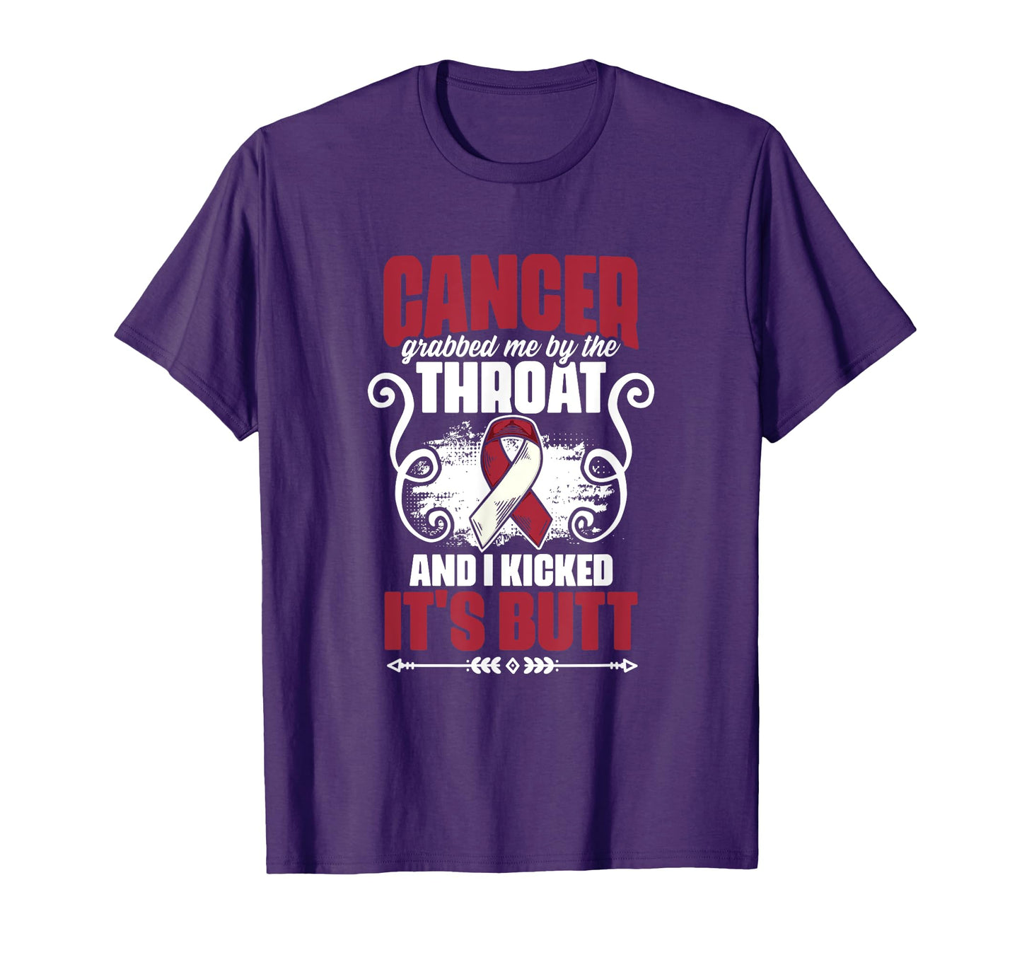Cancer Grabbed Me By Throat Head And Neck Cancer Awareness T-Shirt