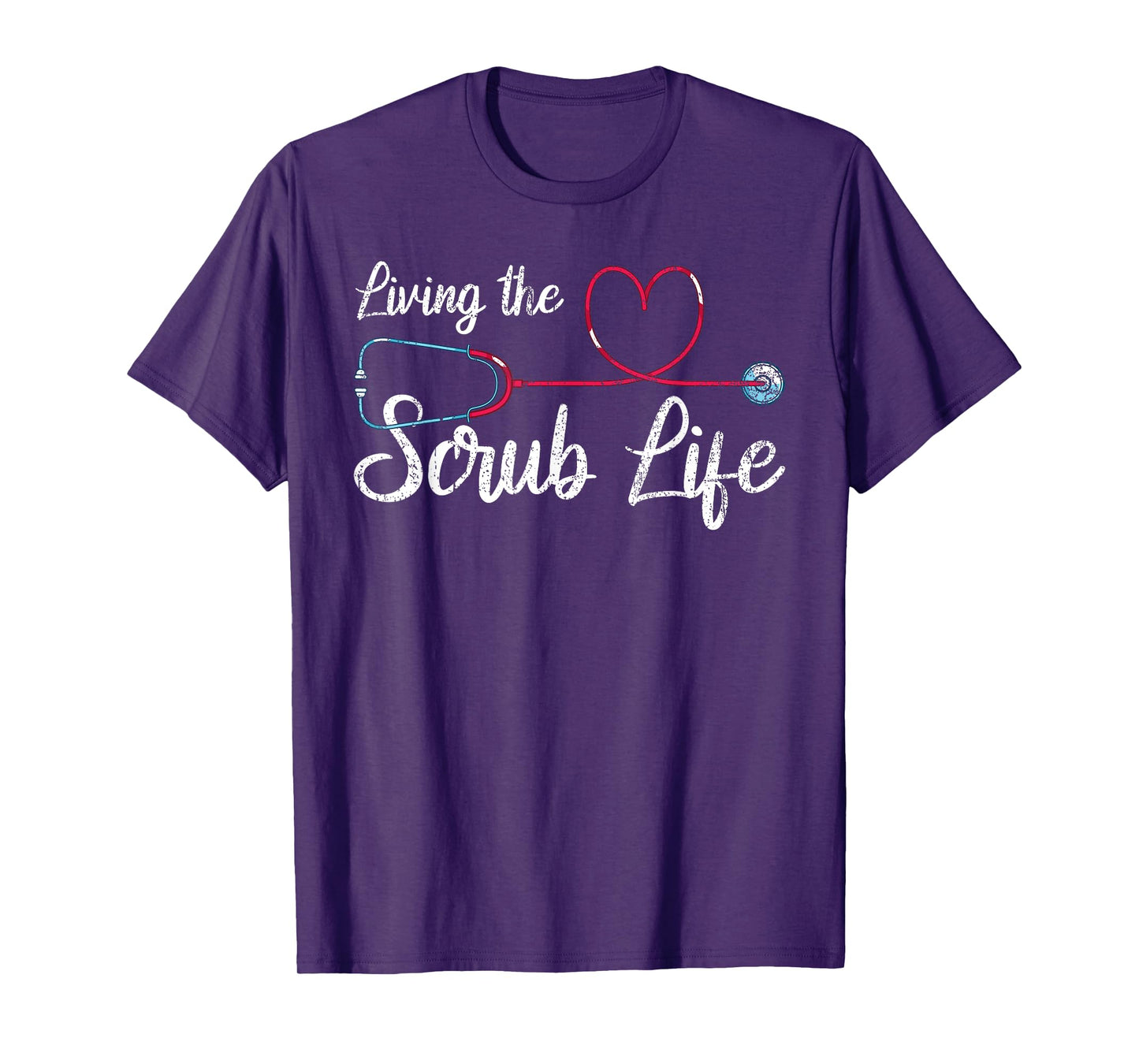 Medical Nursing Scrub Life Nursery Stethoscope Heart Nurse T-Shirt