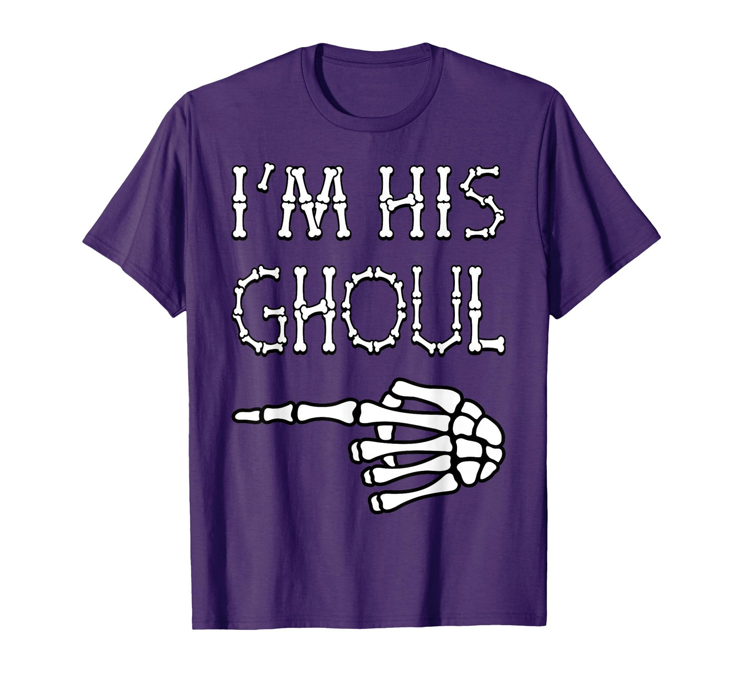I’m Her Boo I’m His Ghoul Halloween Couples Matching Costume T-Shirt