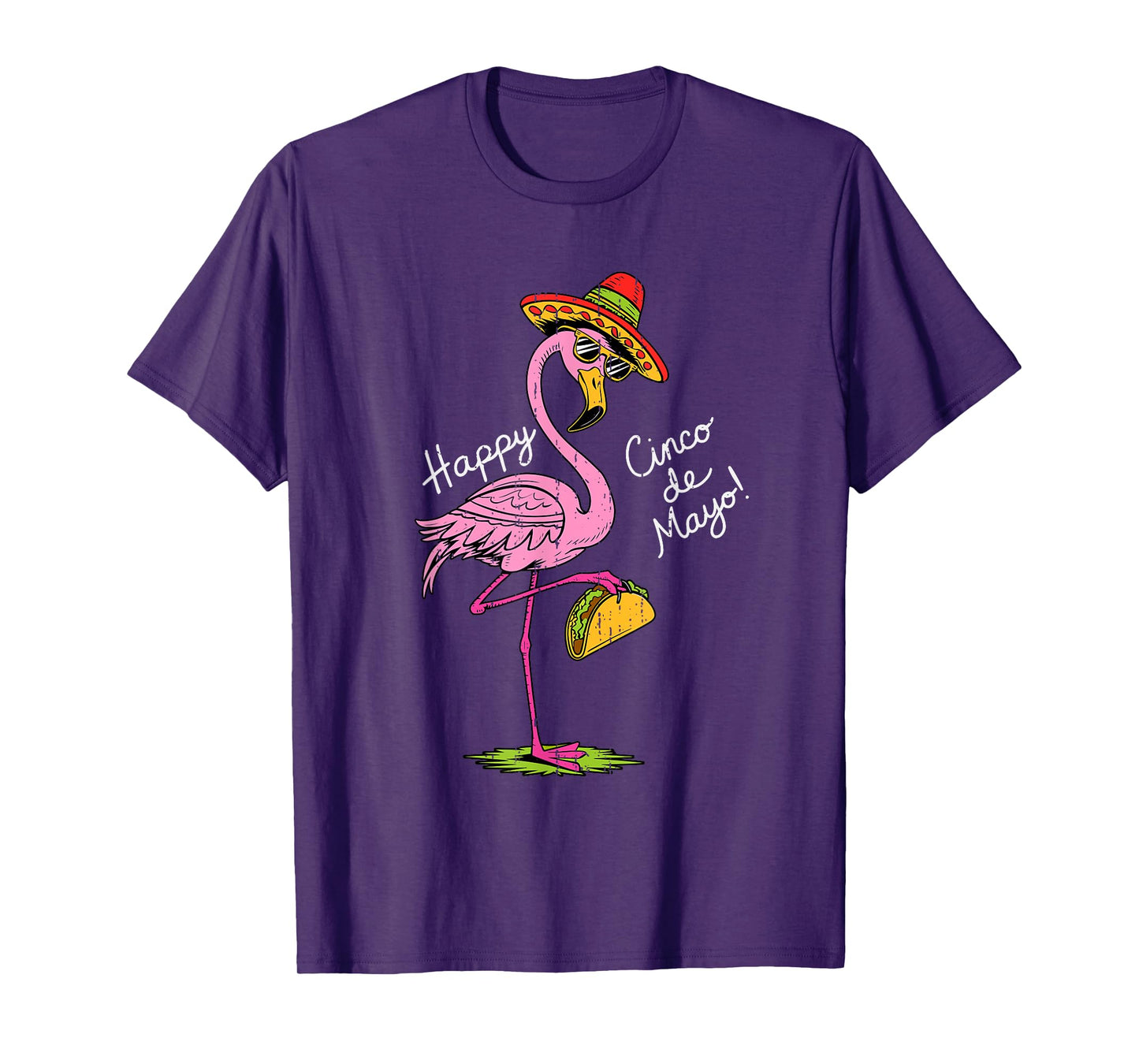 Mexican Flamingo Tacos Sombrero Cinco De Mayo Fiesta Animal T-Shirt