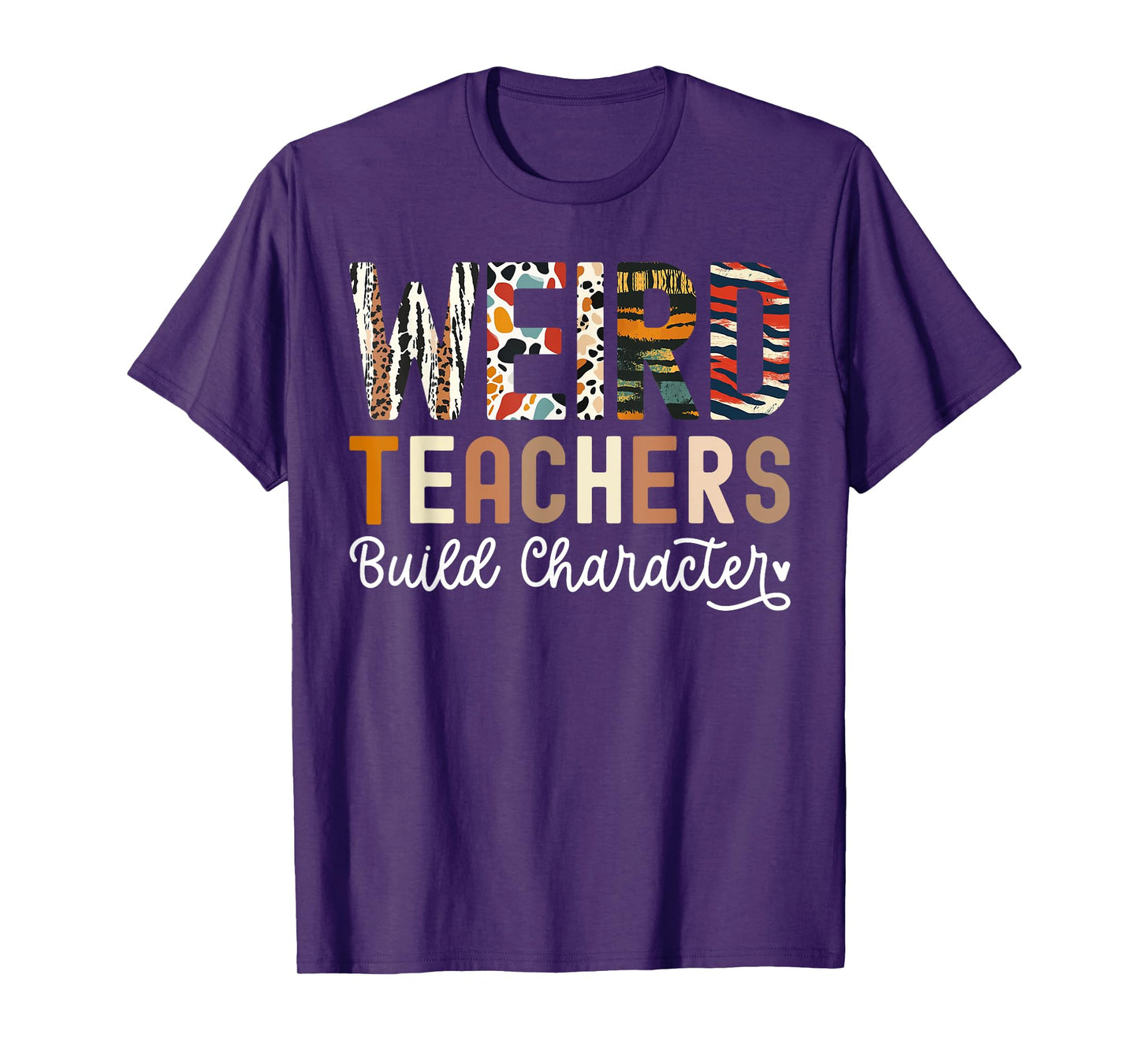 Weird Teachers Build Character Teacher Appreciation Zoo T-Shirt